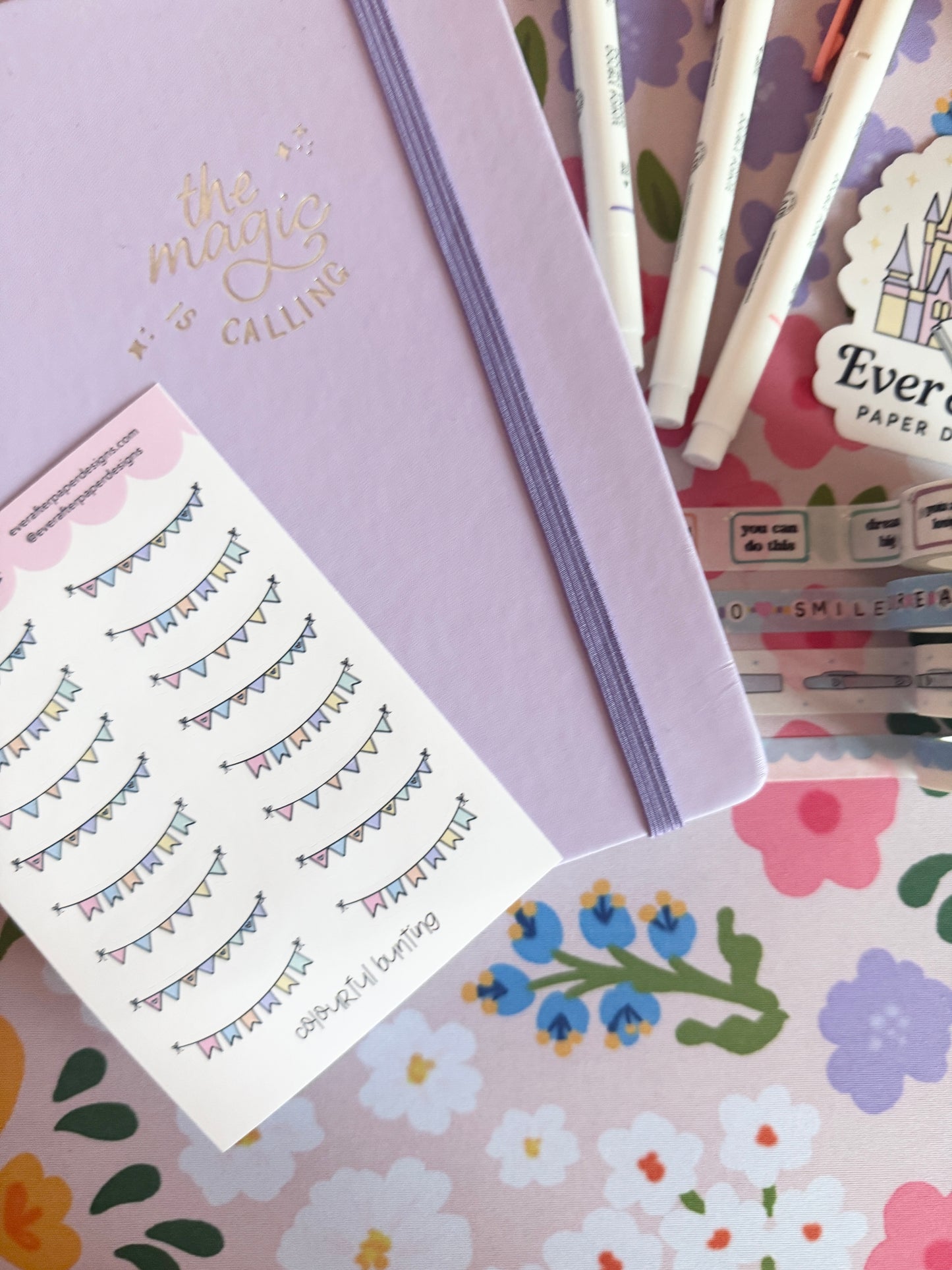 Colourful Bunting Sticker Sheet