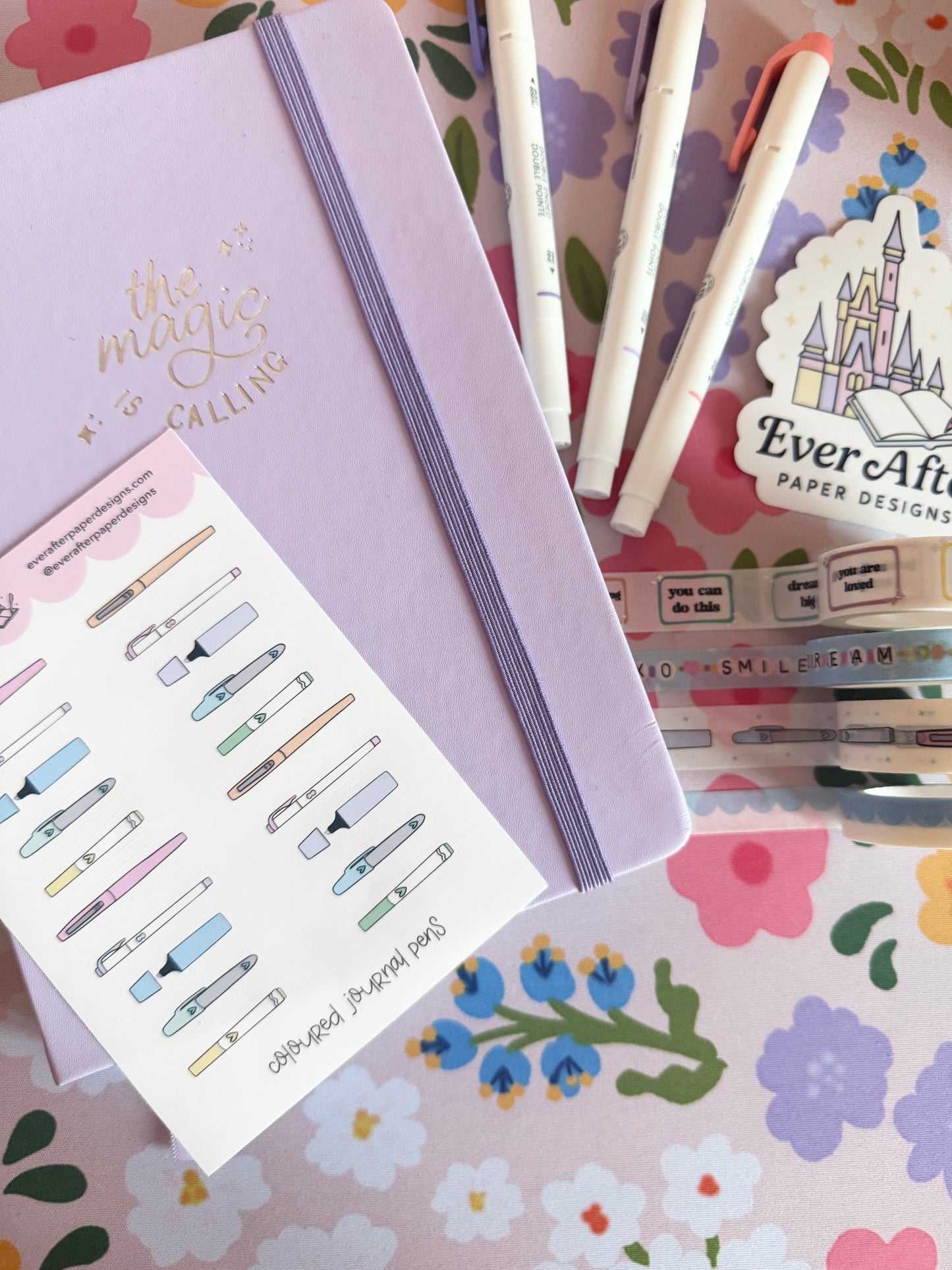 Colourful Pens Sticker Sheet