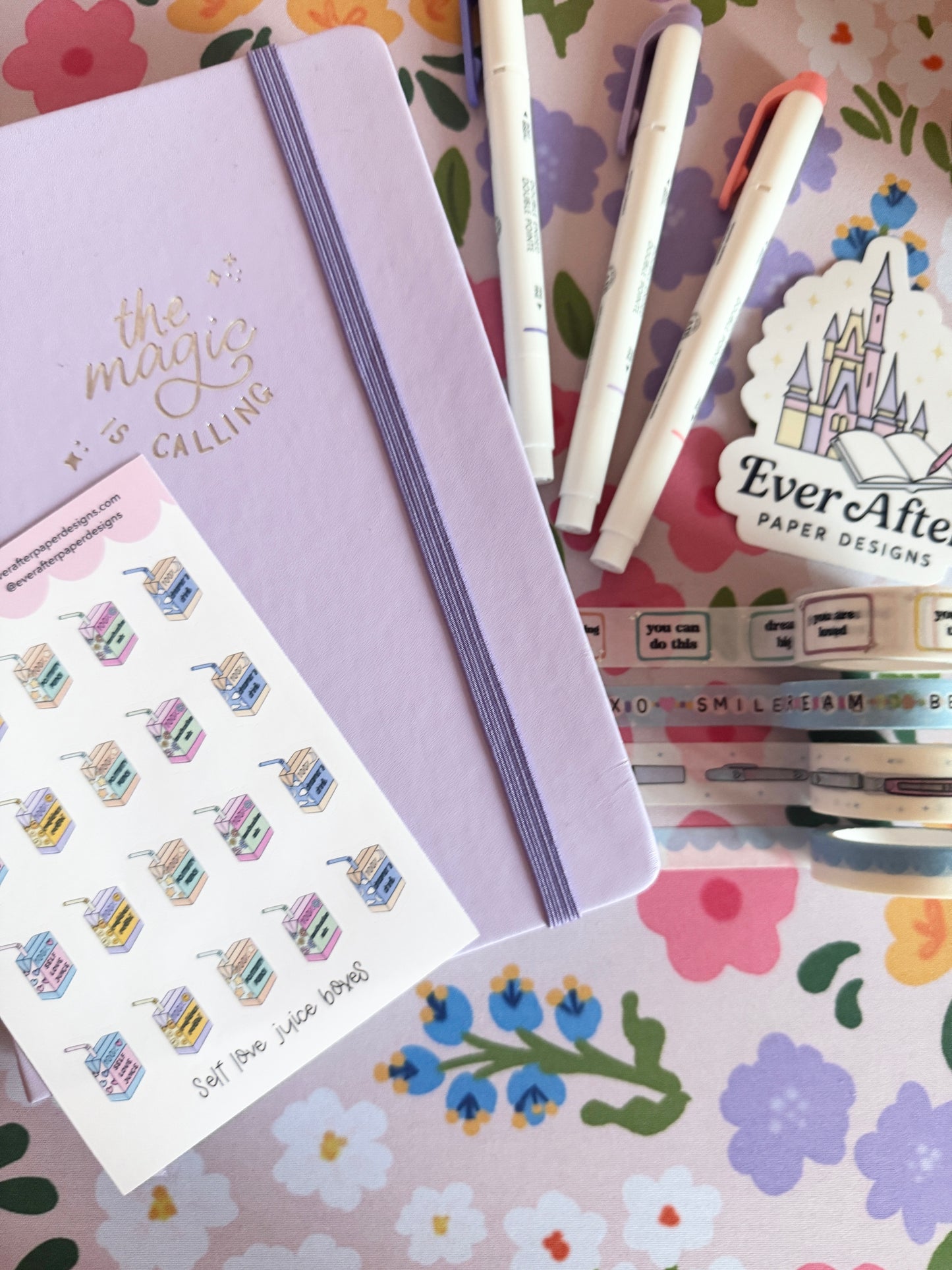 Self Love Juice Boxes Sticker Sheet