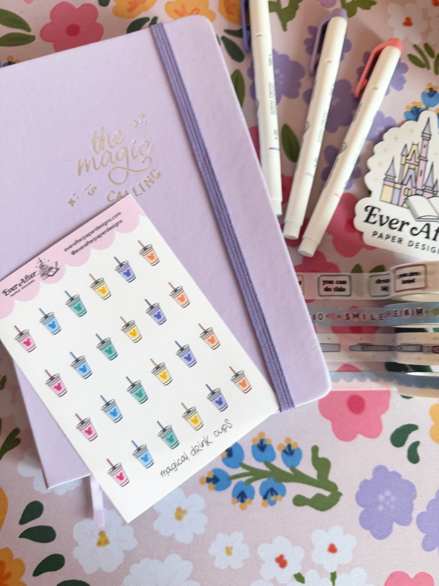 Magical Drink Cups Sticker Sheet