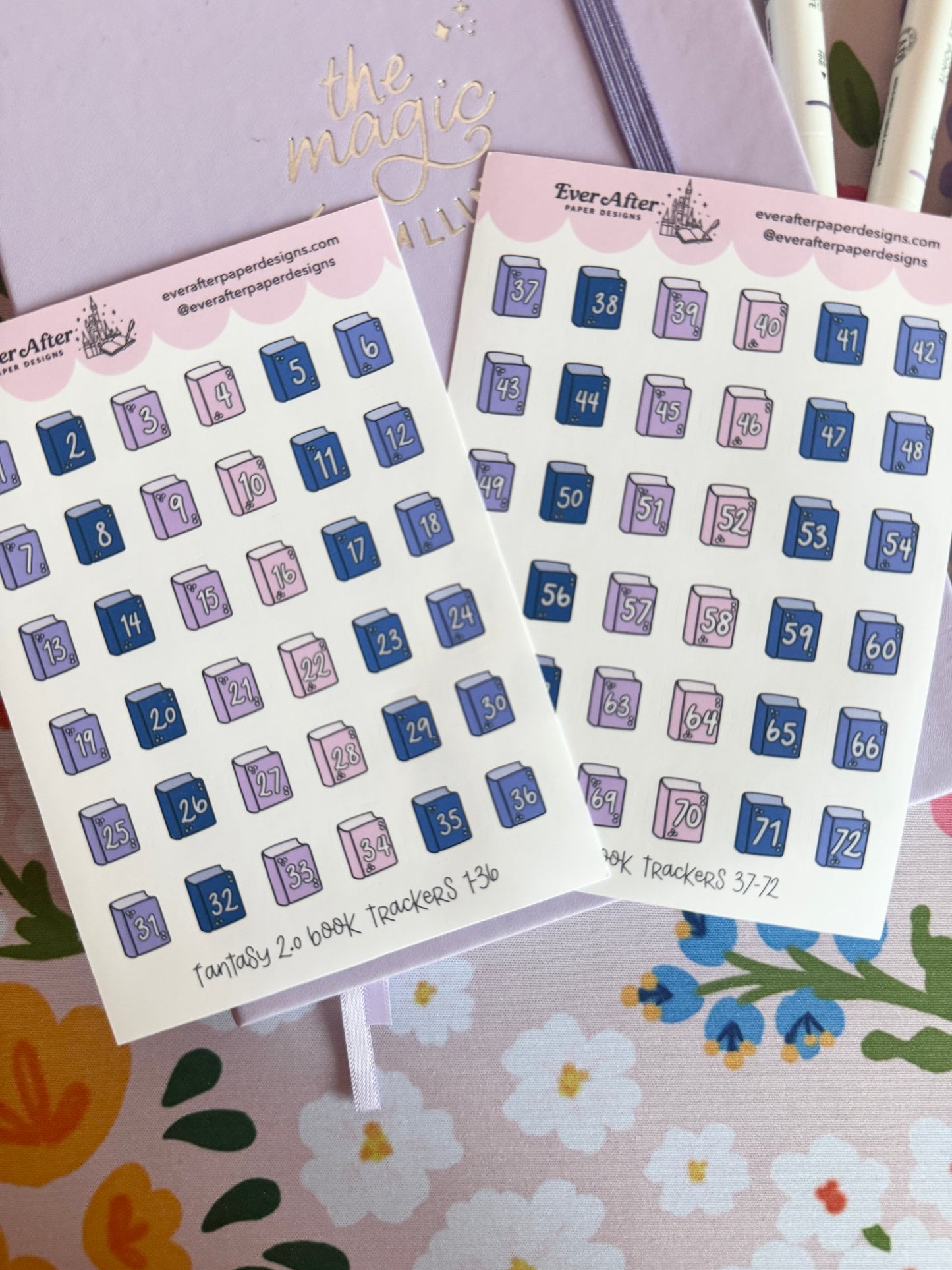 Fantasy 2.0 Book Trackers Sticker Sheet