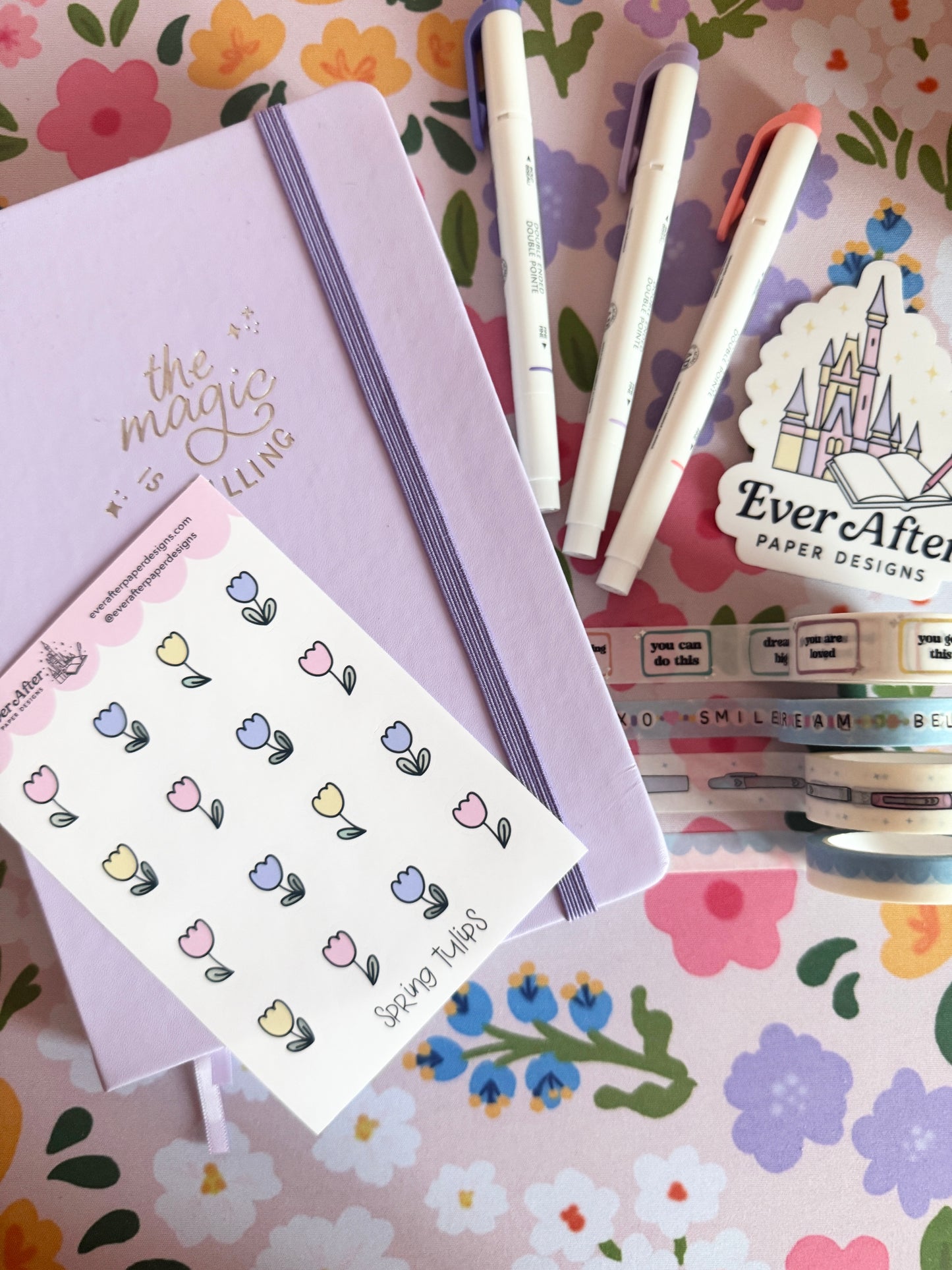 Spring Tulips Sticker Sheet