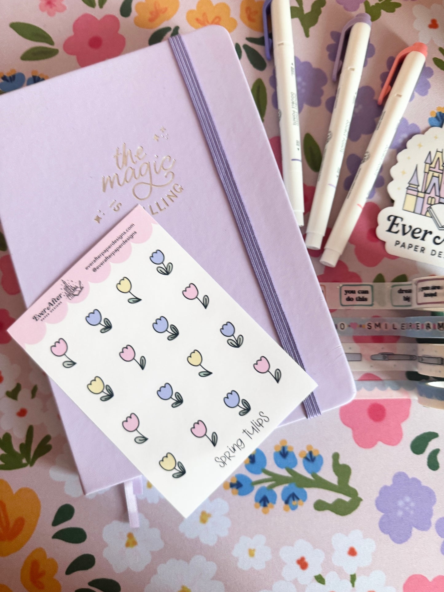 Spring Tulips Sticker Sheet