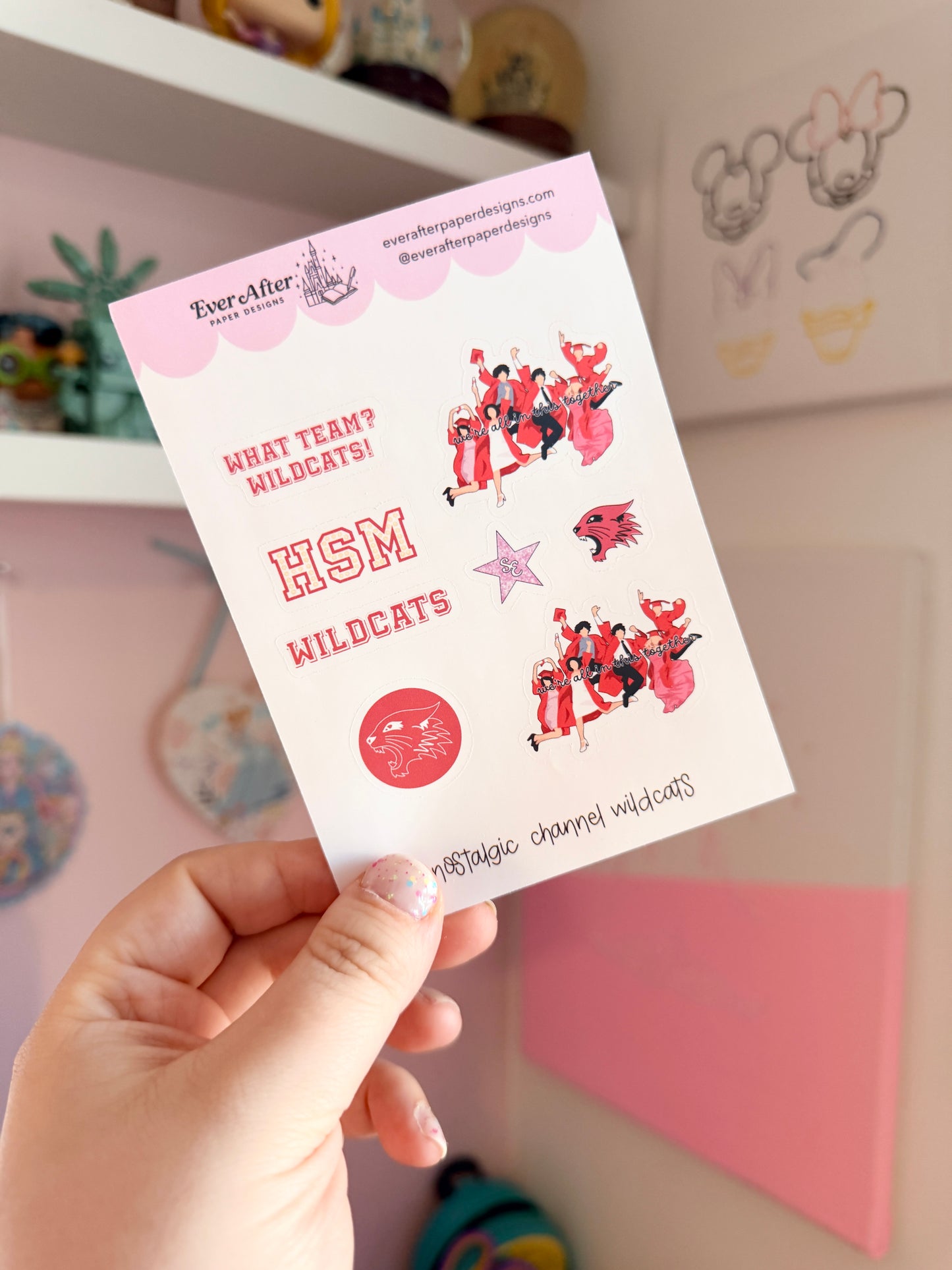 Nostalgic Channel Wildcats Sticker Sheet