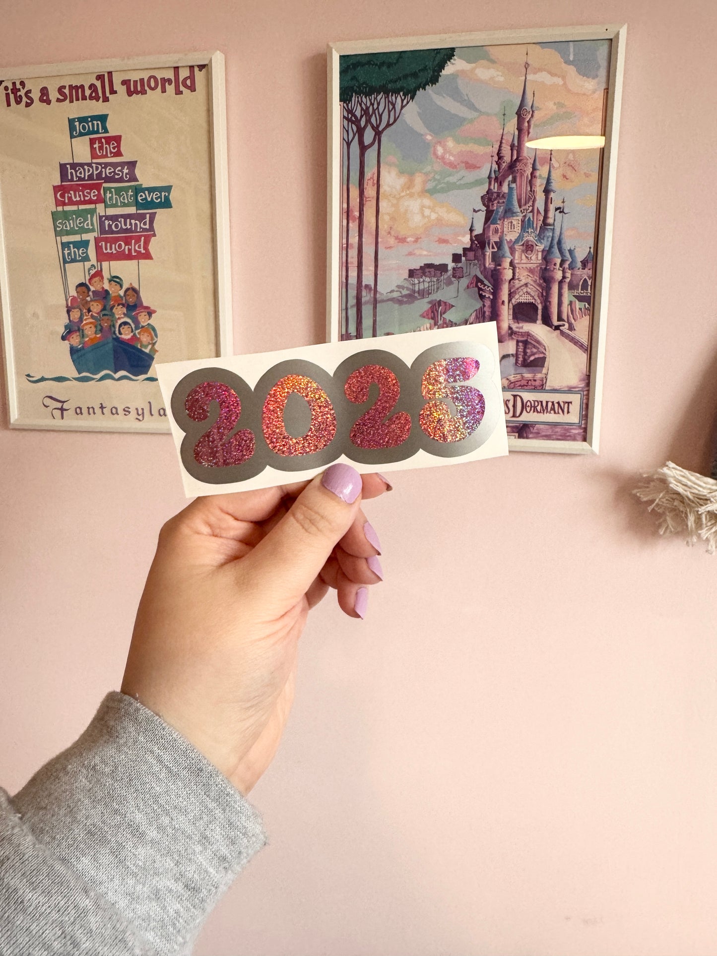2025 Silver & Pink Glitter Vinyl