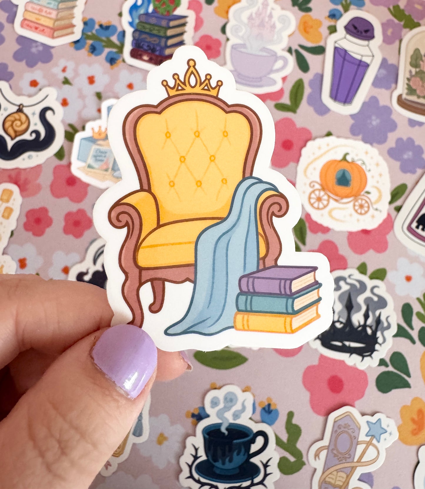 Princess Cosy Throne Clear Sticker