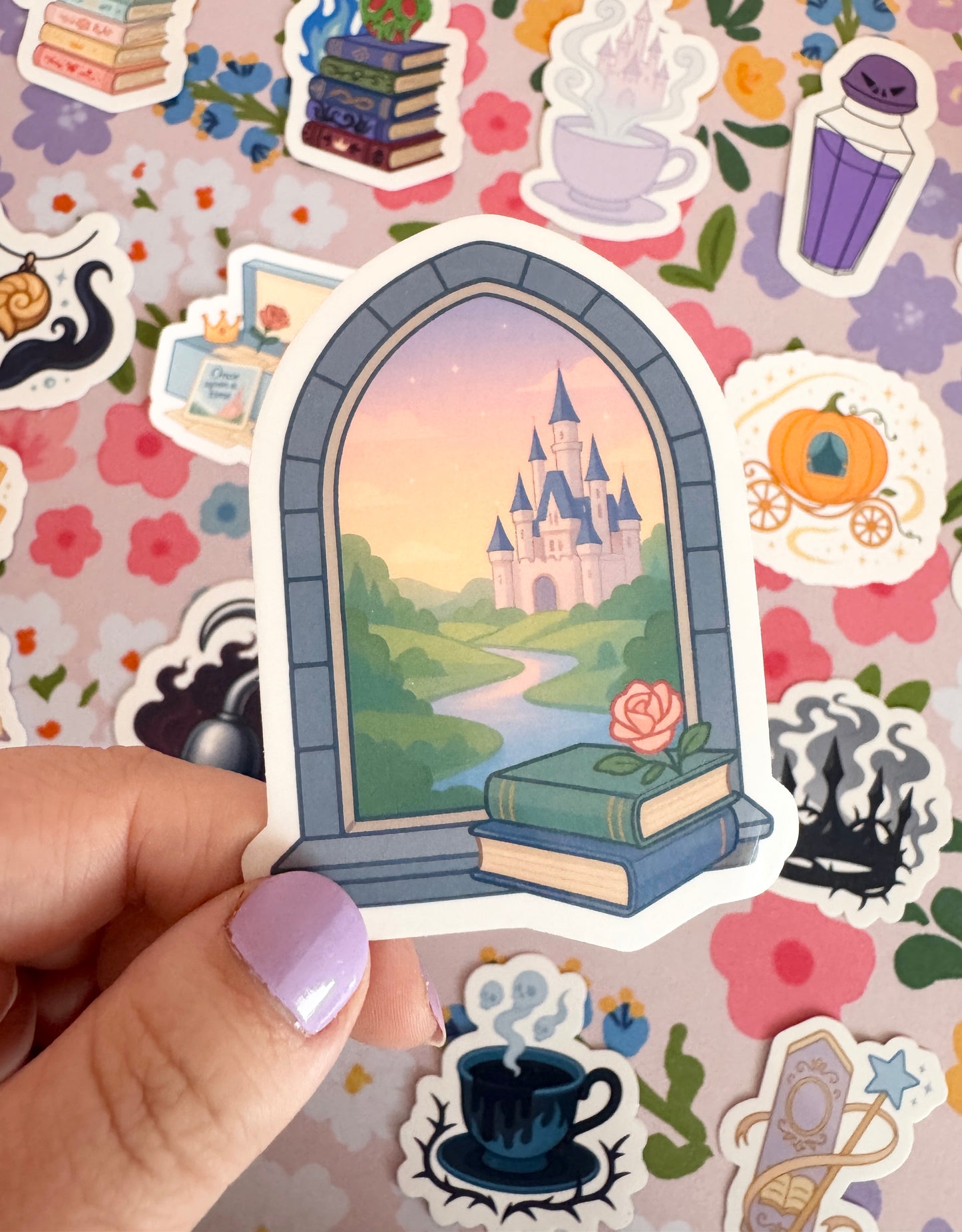 Princess Dreamy Castle Window Clear Sticker