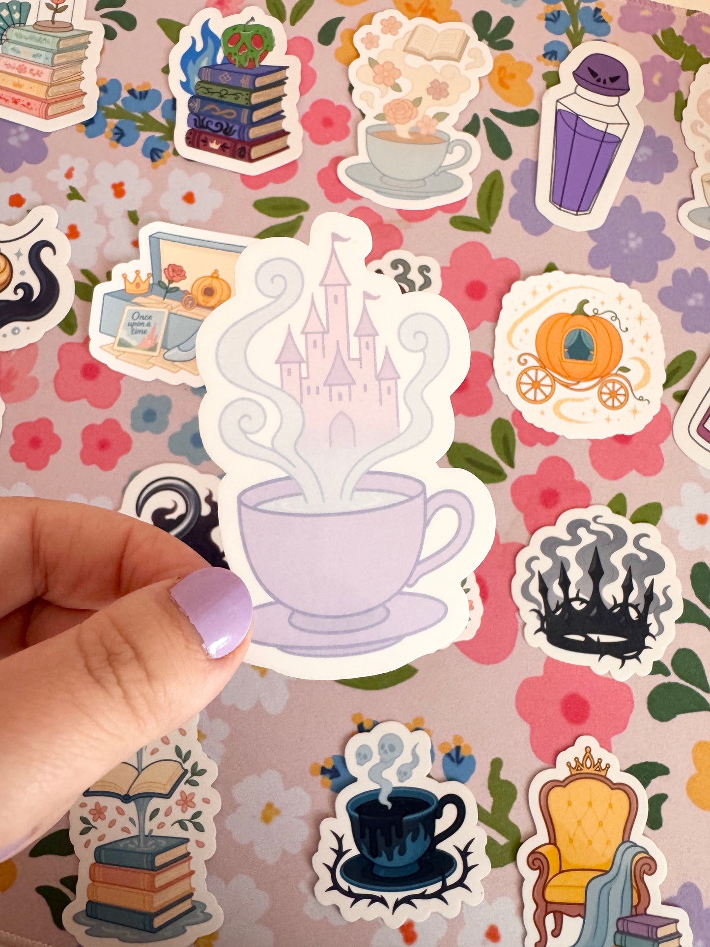 Princess Lilac Mug with Castle Clear Sticker