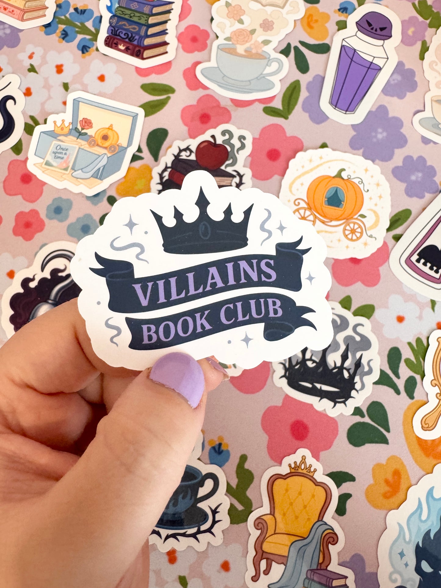 Villains Book Club Clear Sticker