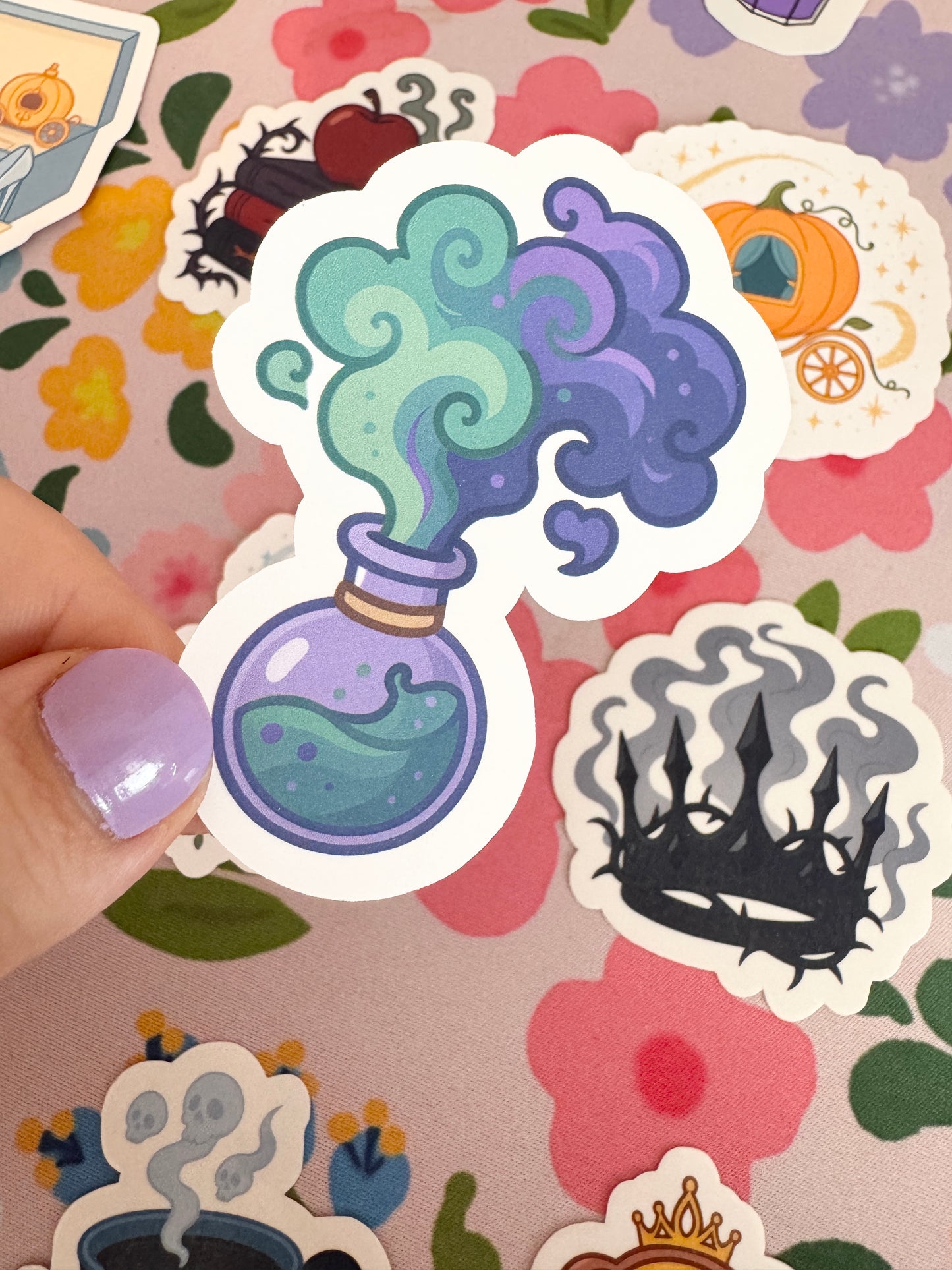 Villains Exploding Potion Clear Sticker
