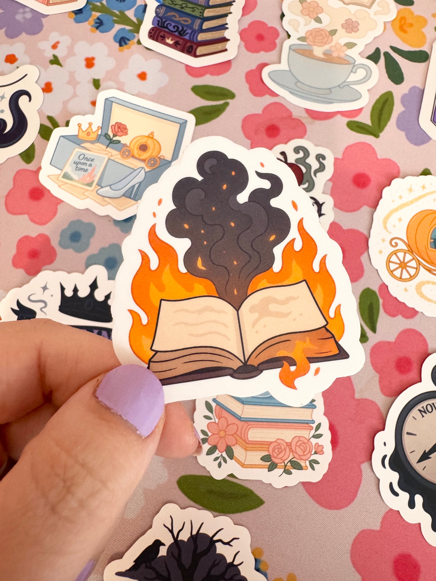 Villains Book of Flames Clear Sticker