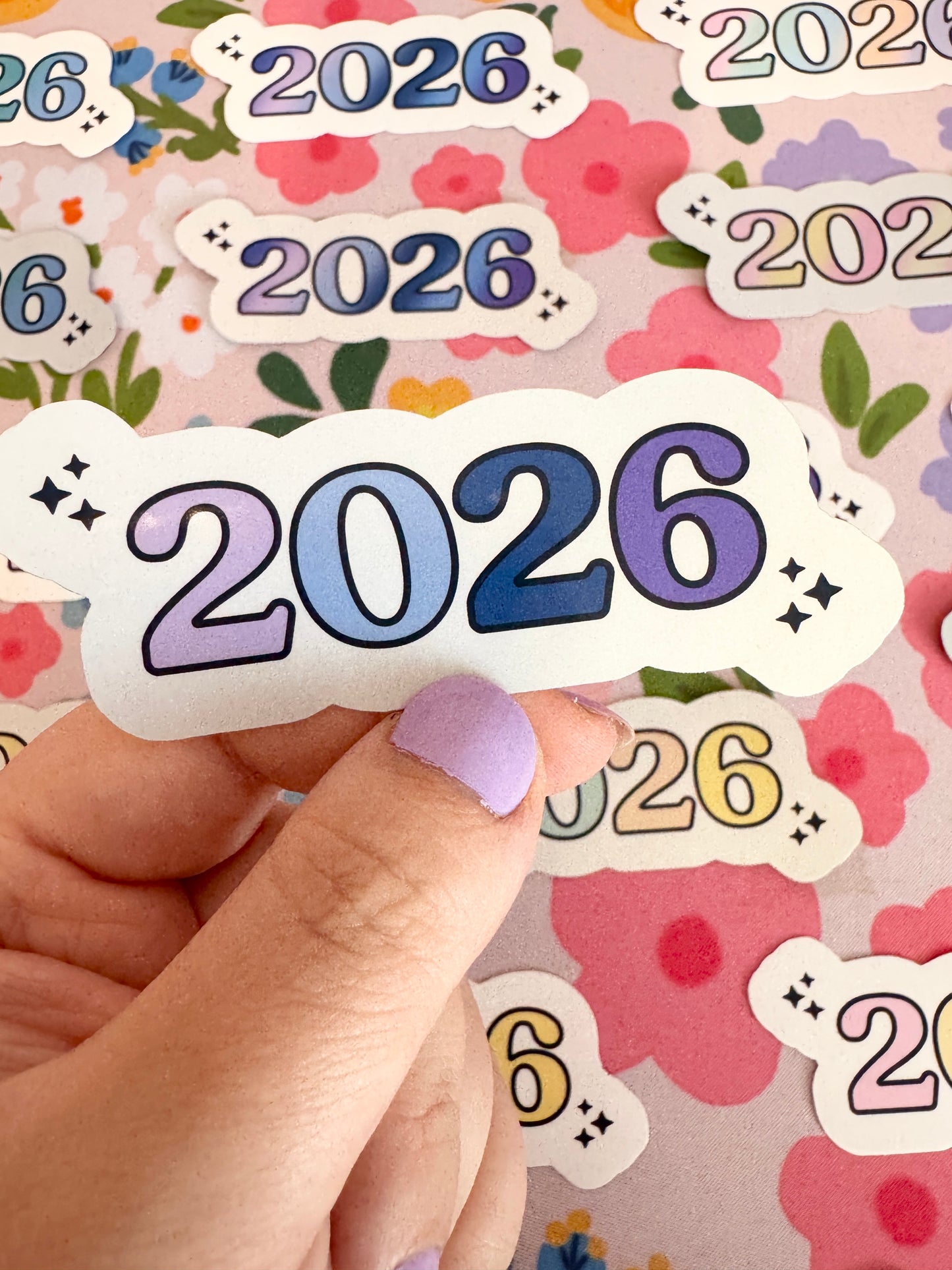 2026 Lavender Sky Solid Holographic Sticker