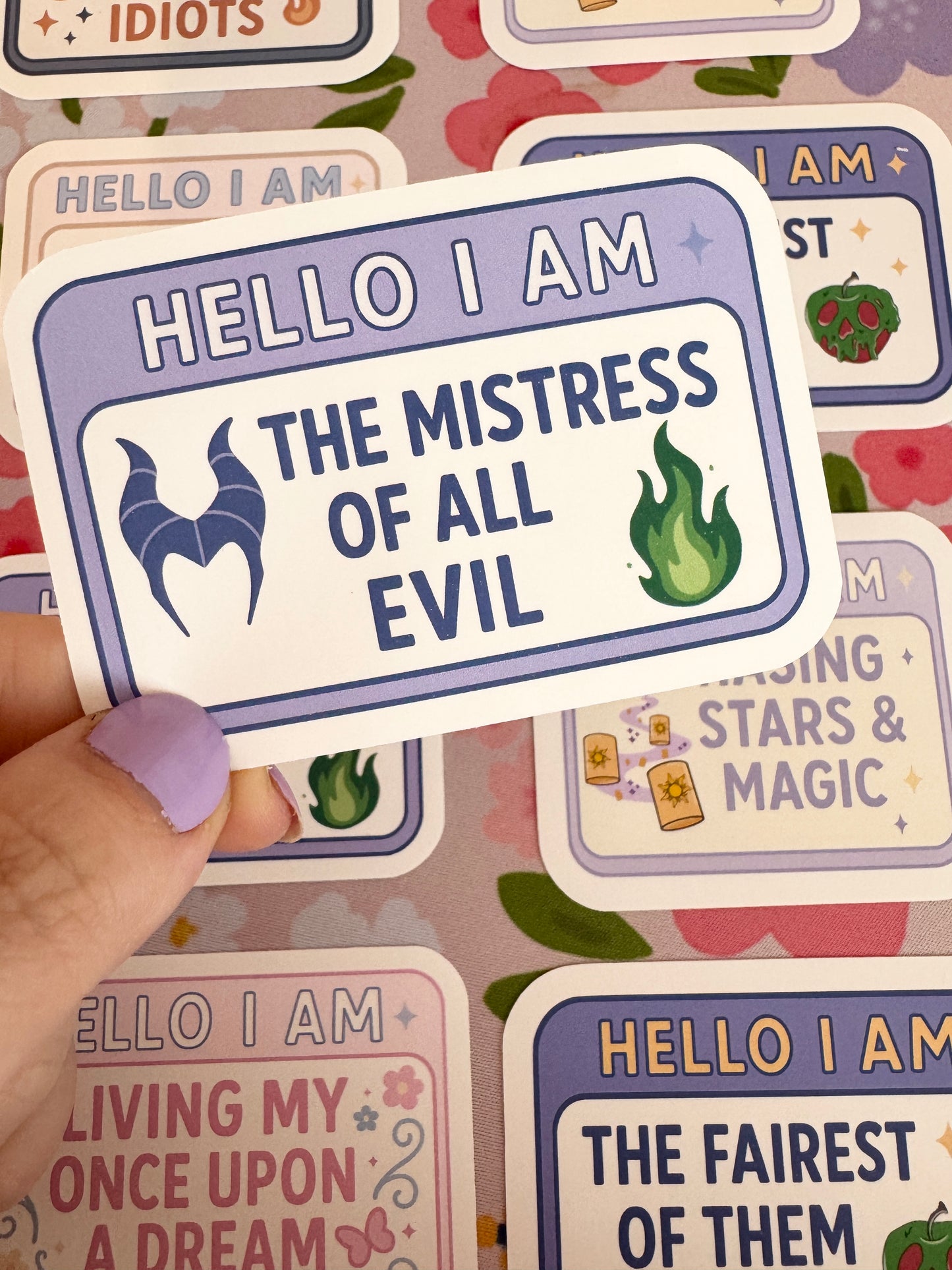Hello I Am The Mistress of all Evil Vinyl Sticker