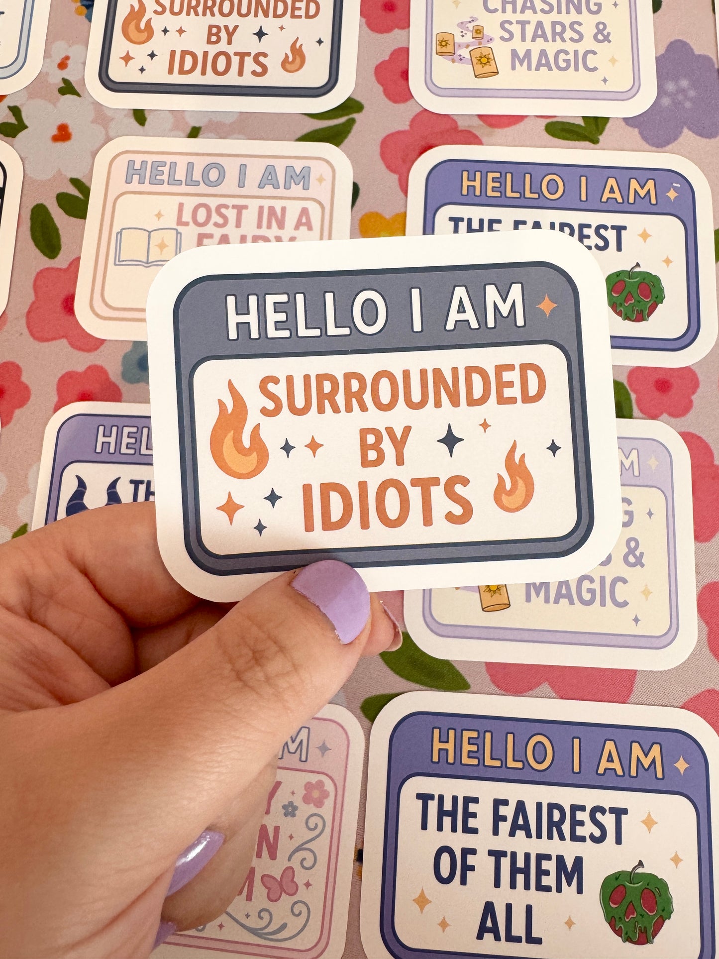 Hello I Am Surrounded By Idiots Vinyl Sticker