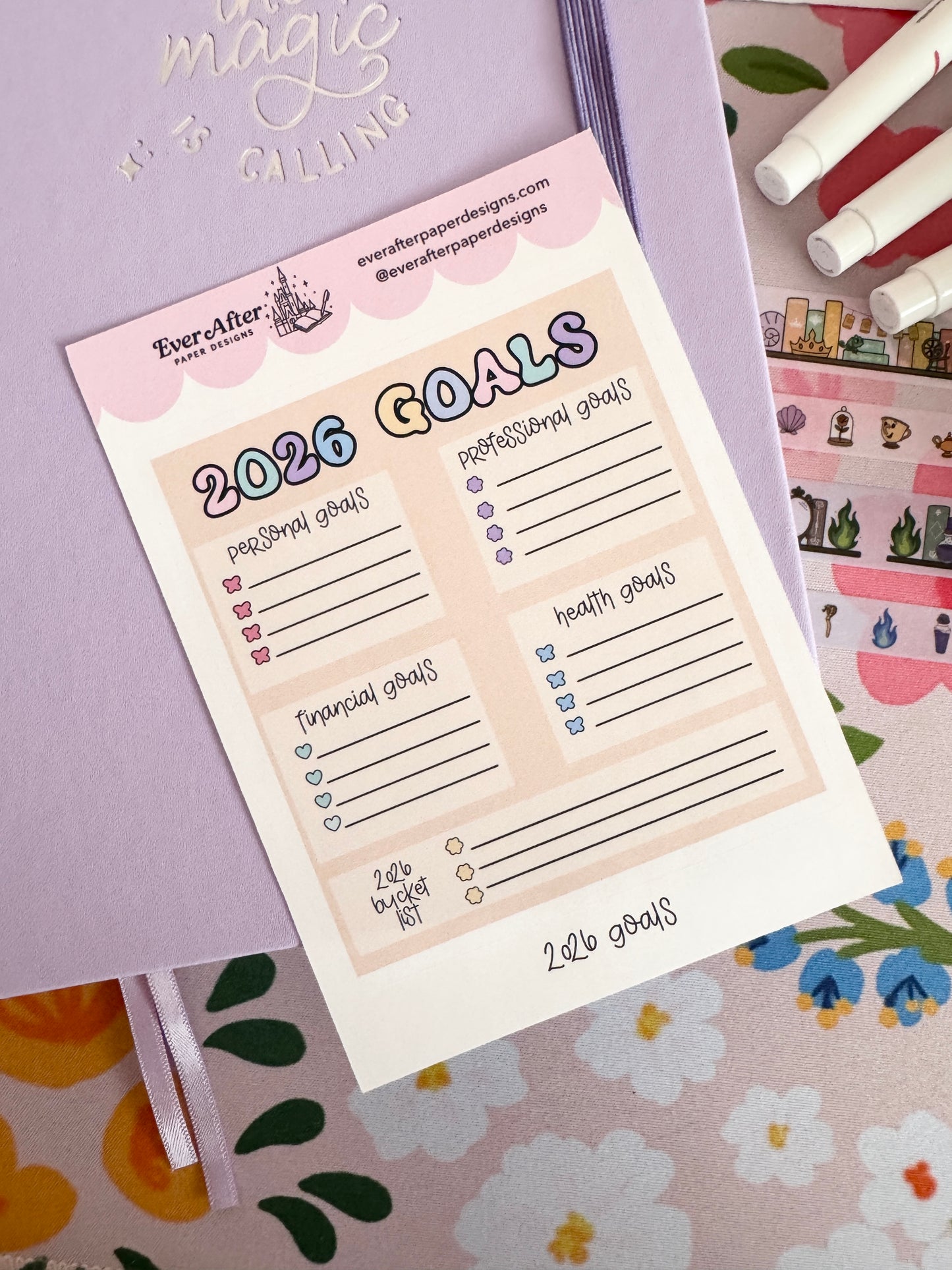 2026 Goals Sticker Sheet