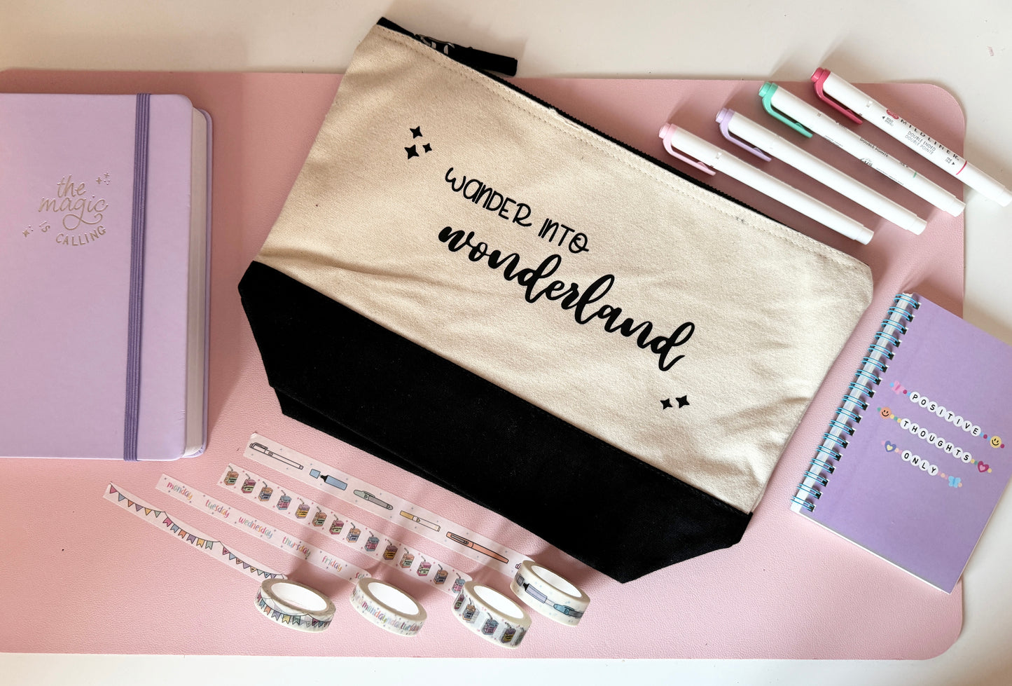 "Wander into Wonderland" Pouch