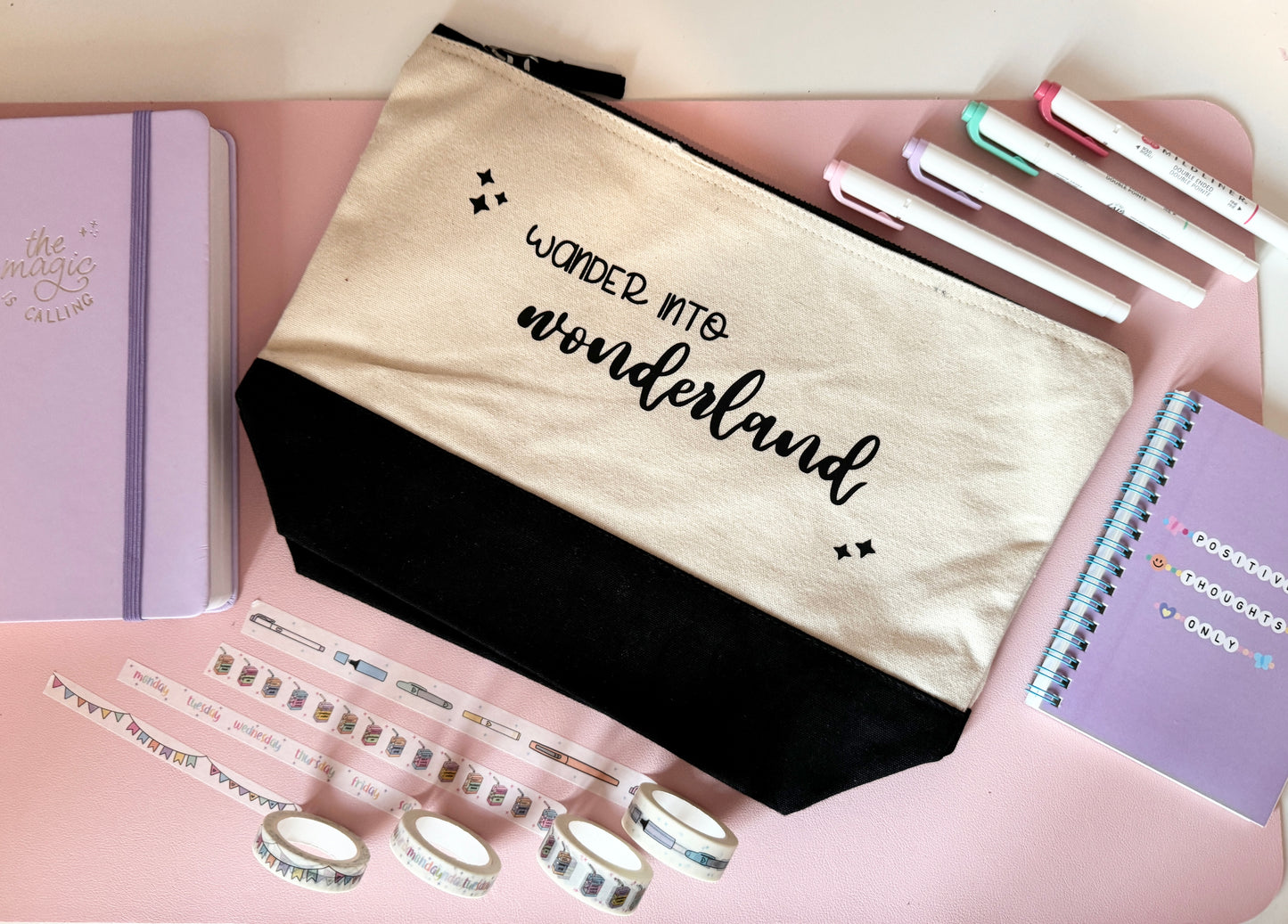"Wander into Wonderland" Pouch