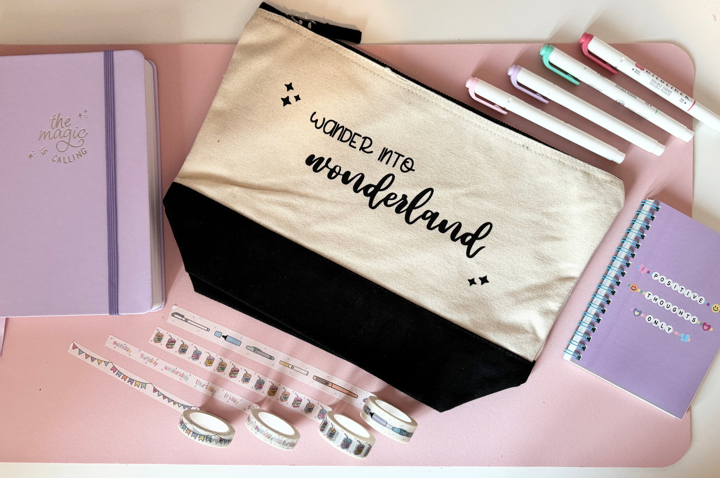 "Wander into Wonderland" Pouch
