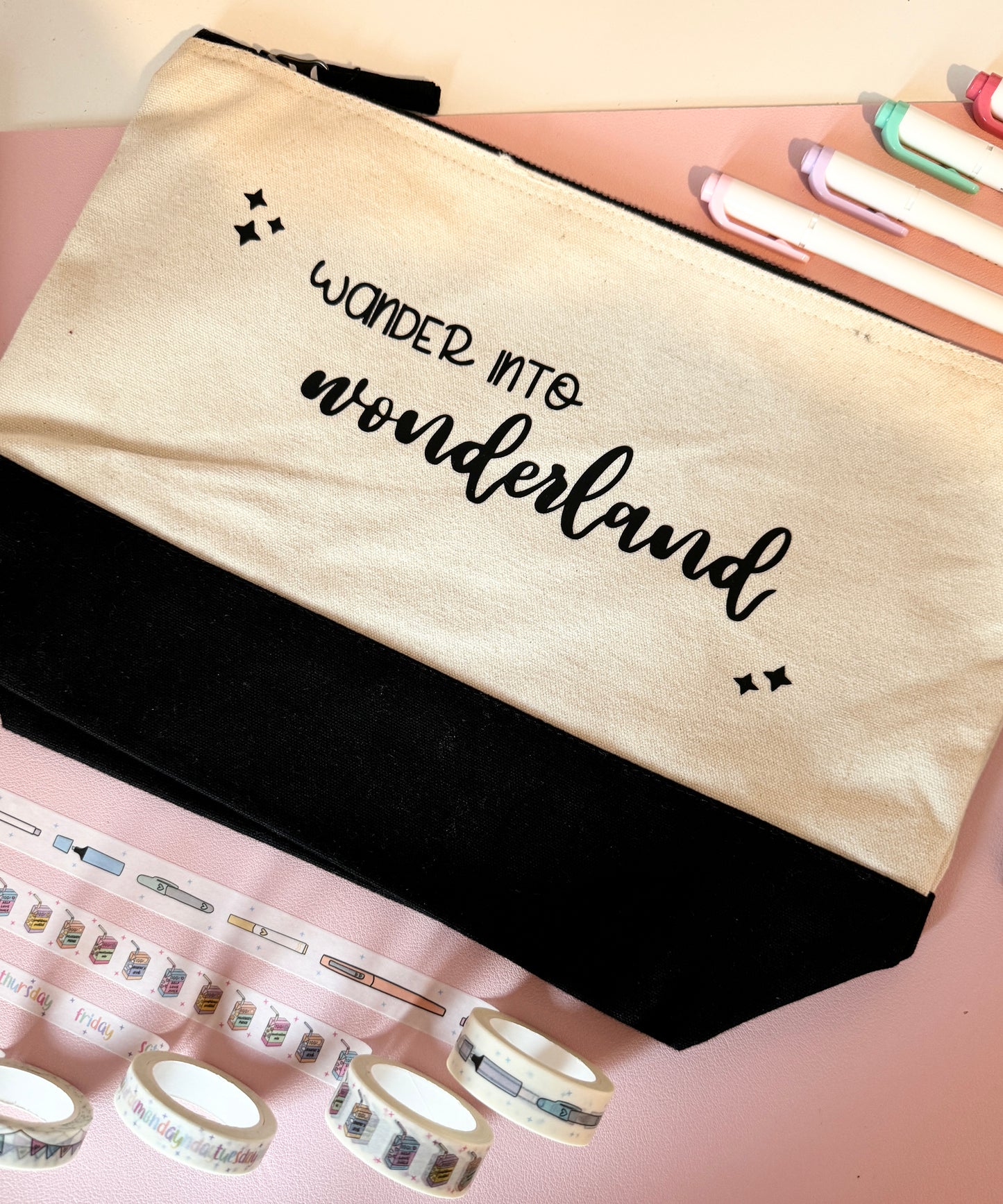 "Wander into Wonderland" Pouch