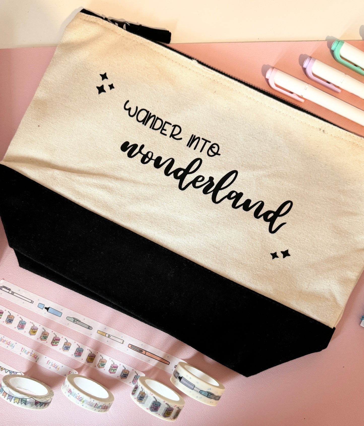 "Wander into Wonderland" Pouch