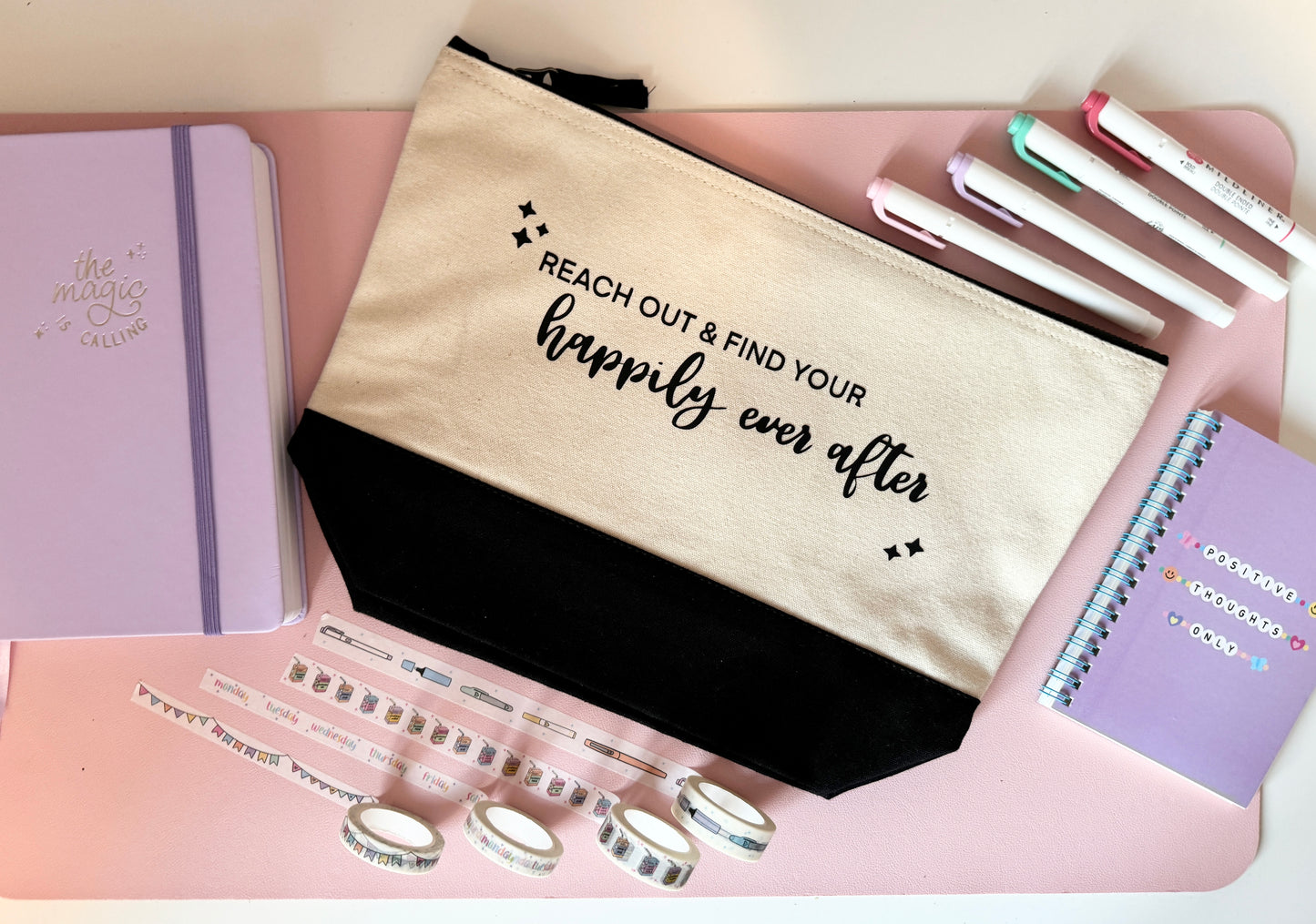 "Reach out and find your Happily Ever After" Pouch