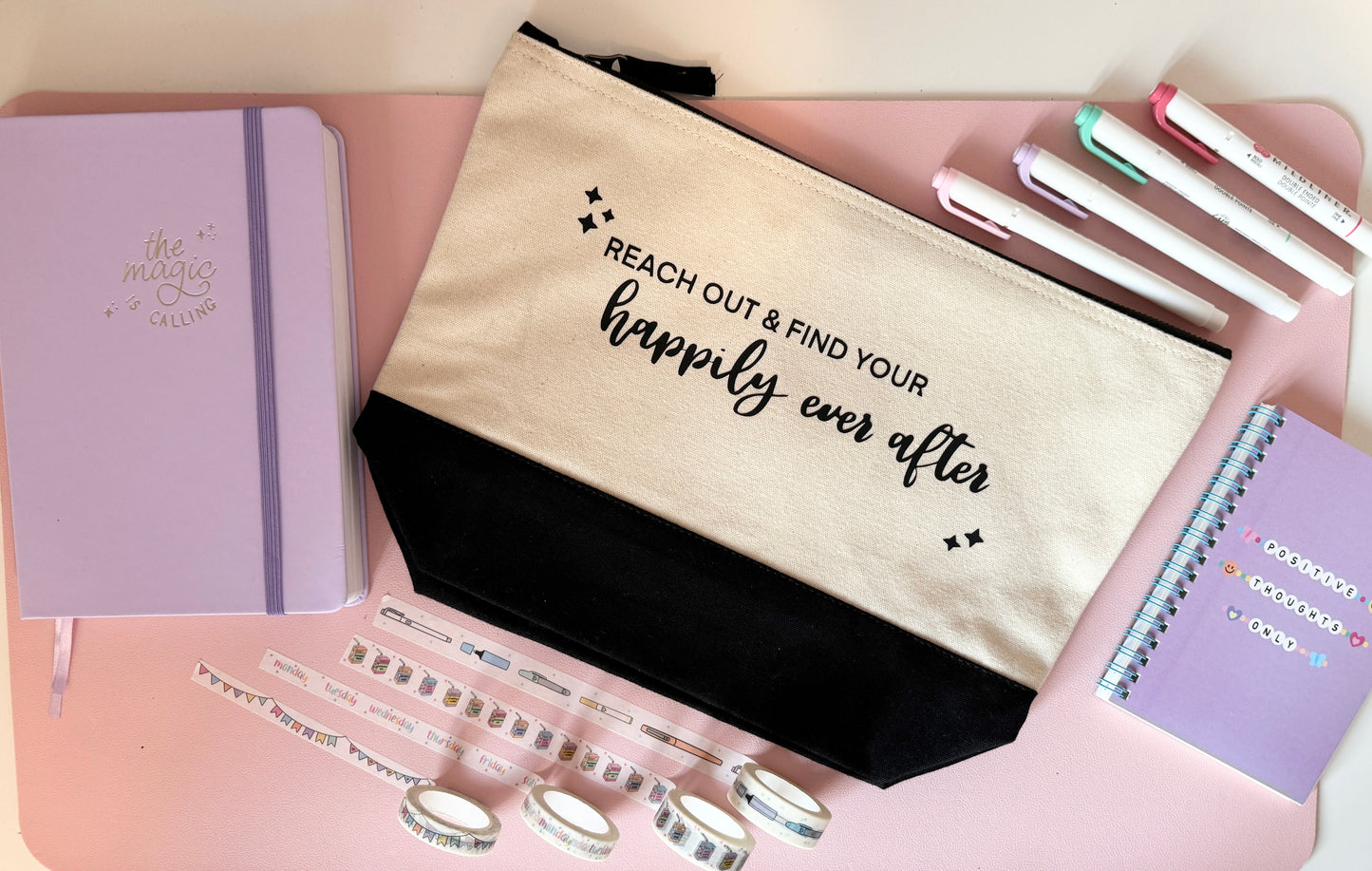 "Reach out and find your Happily Ever After" Pouch