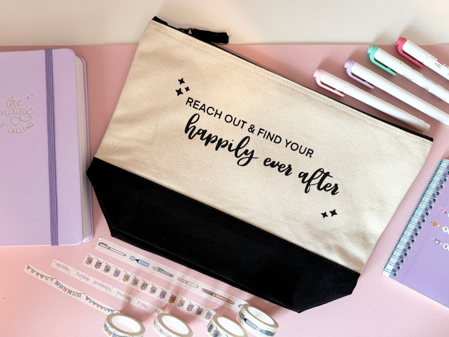 "Reach out and find your Happily Ever After" Pouch