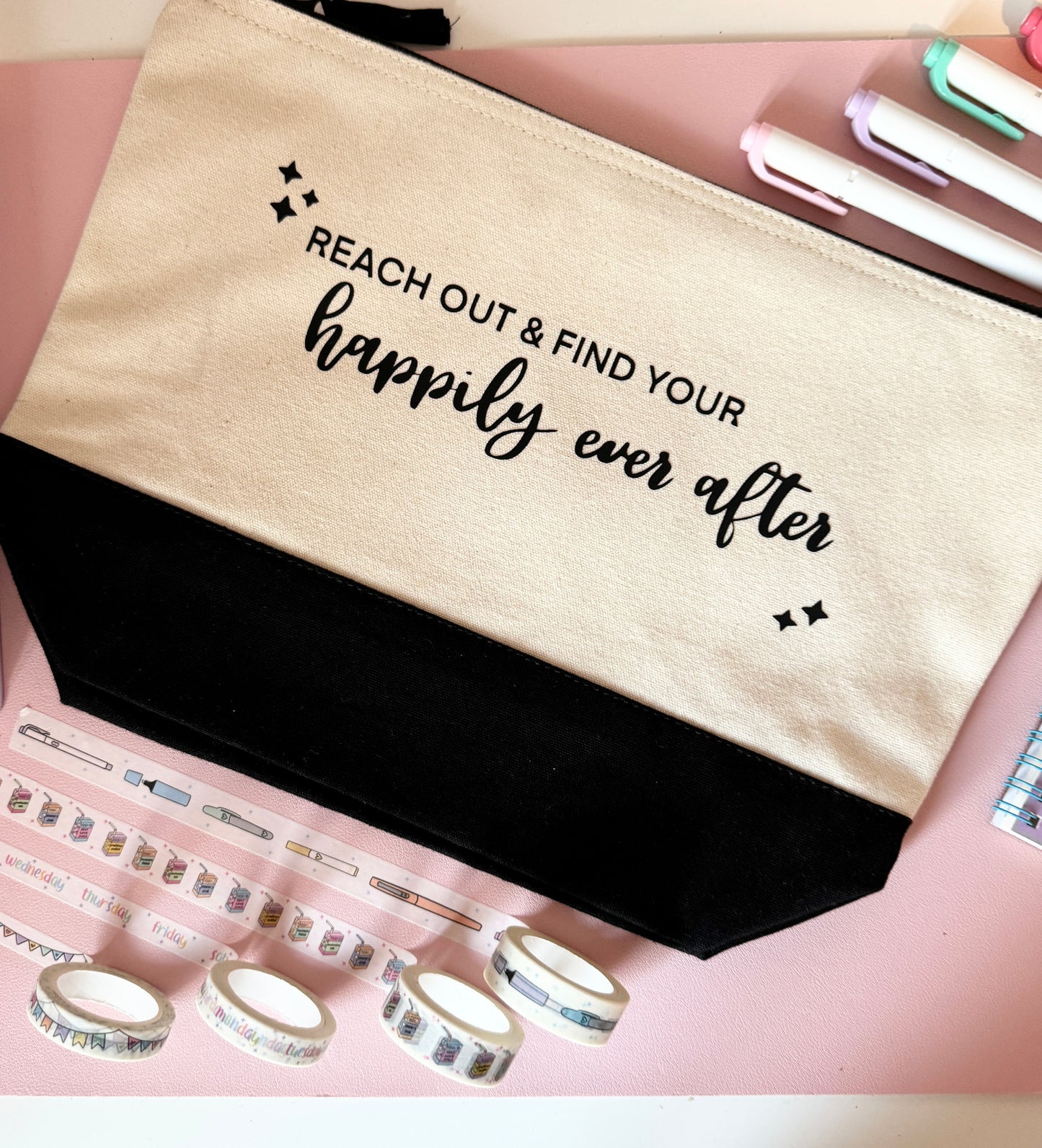 "Reach out and find your Happily Ever After" Pouch