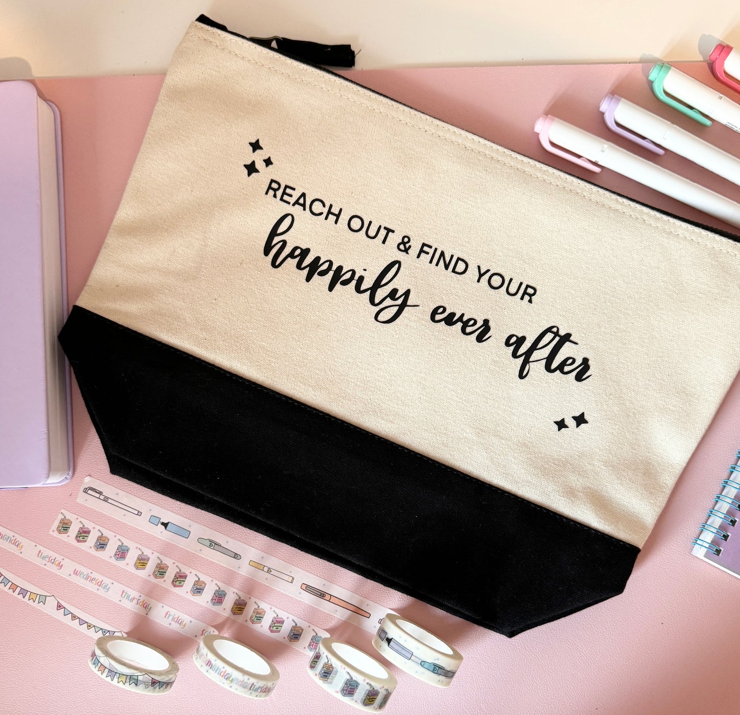 "Reach out and find your Happily Ever After" Pouch
