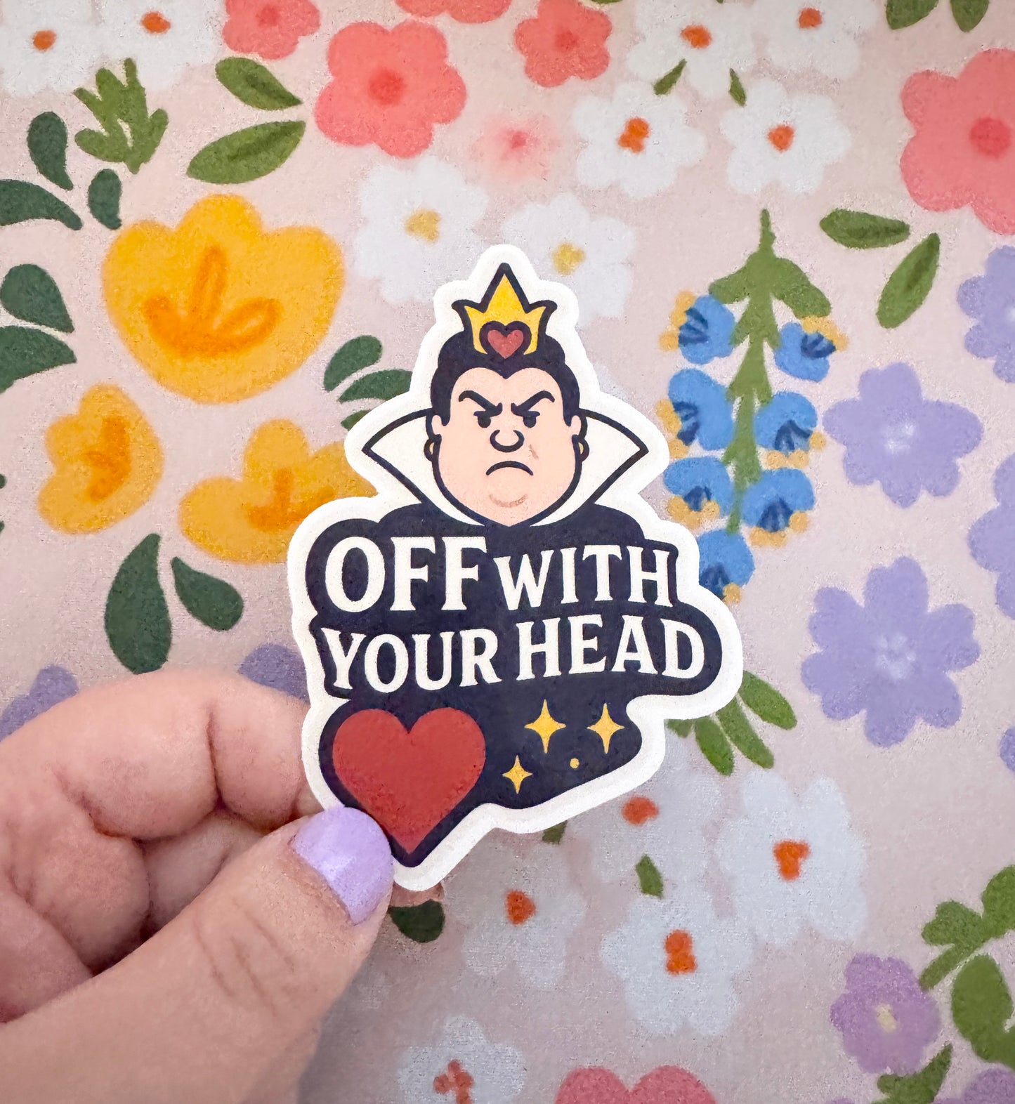 Villains Off With Your Head Clear Sticker