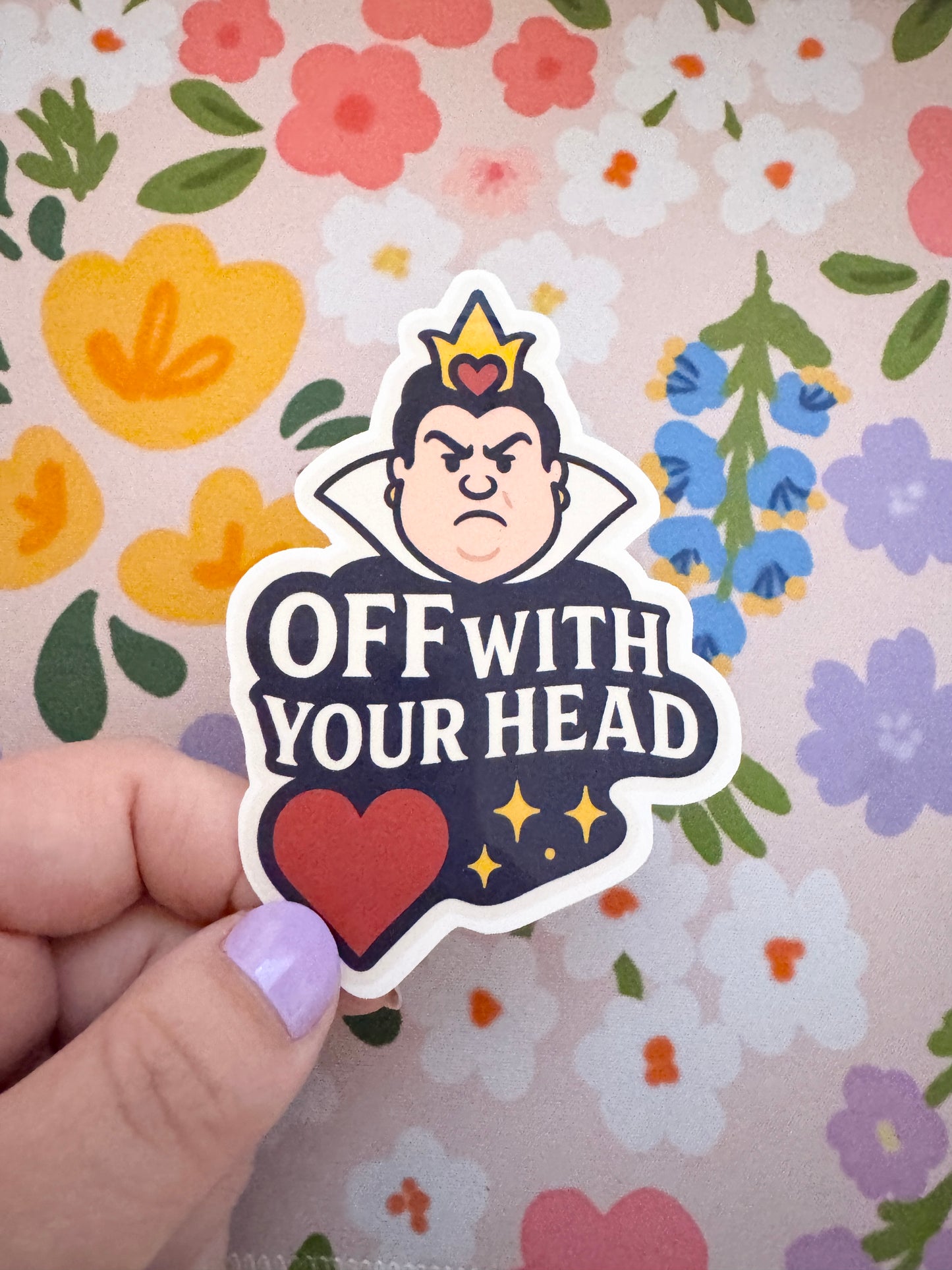 Villains Off With Your Head Clear Sticker