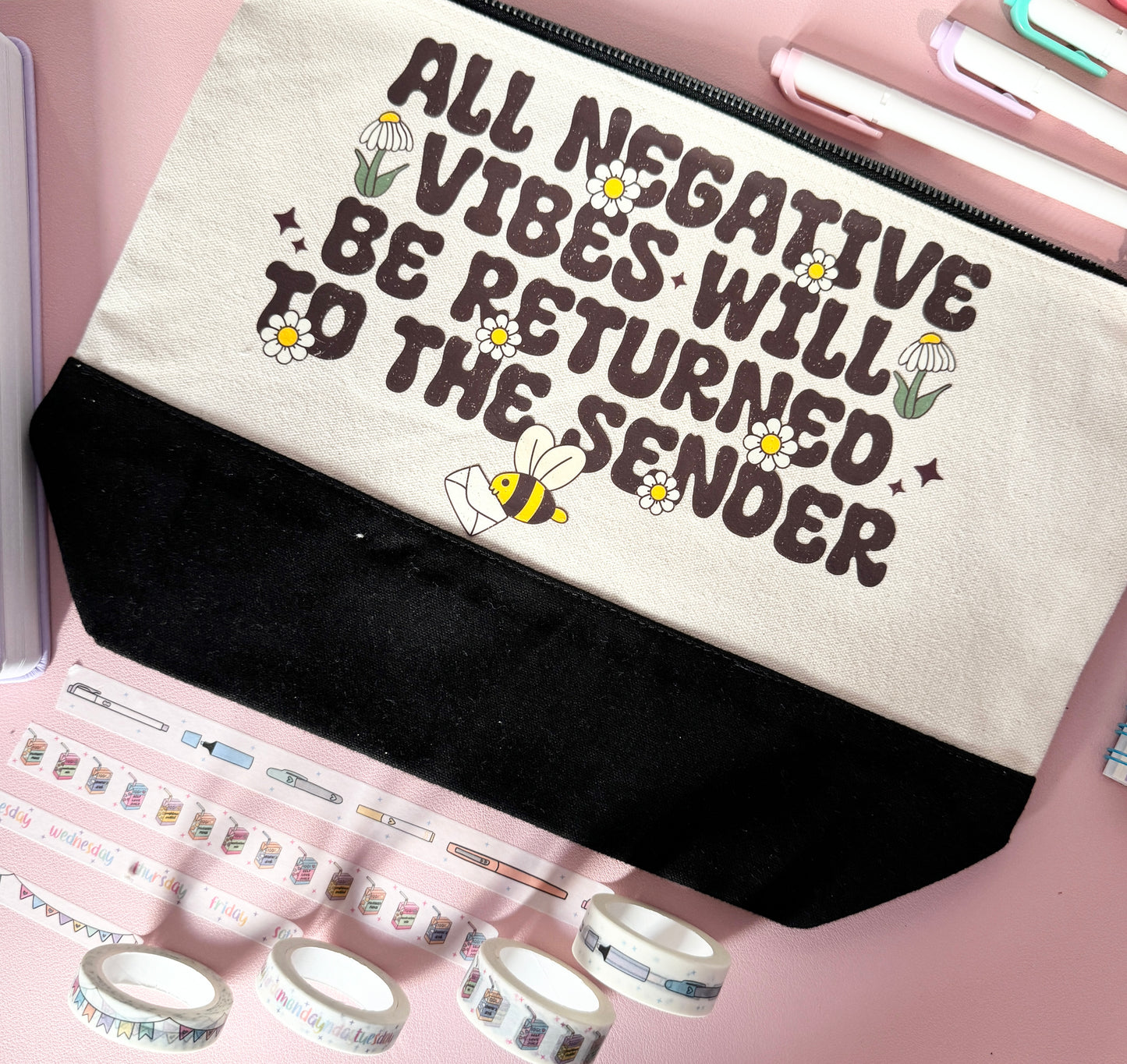 No Negative Vibes Pouch