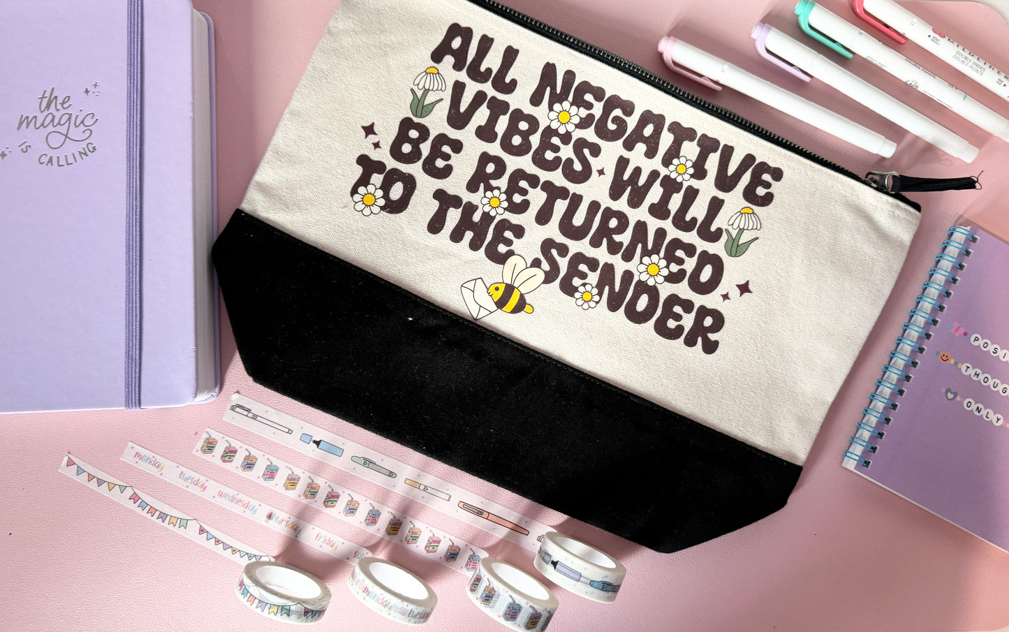 No Negative Vibes Pouch