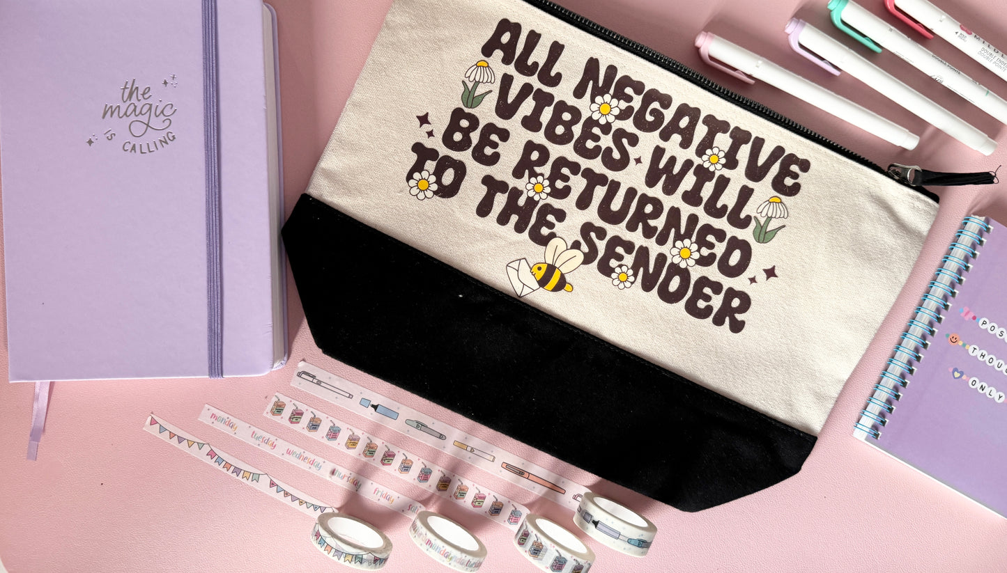 No Negative Vibes Pouch