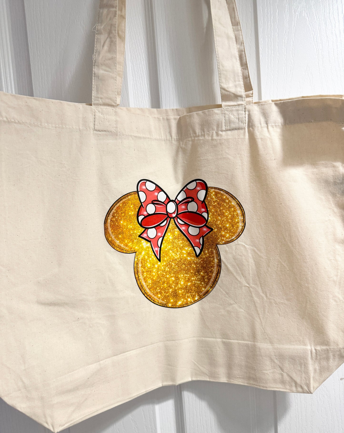 Gold Glitter Mouse Head Pouch