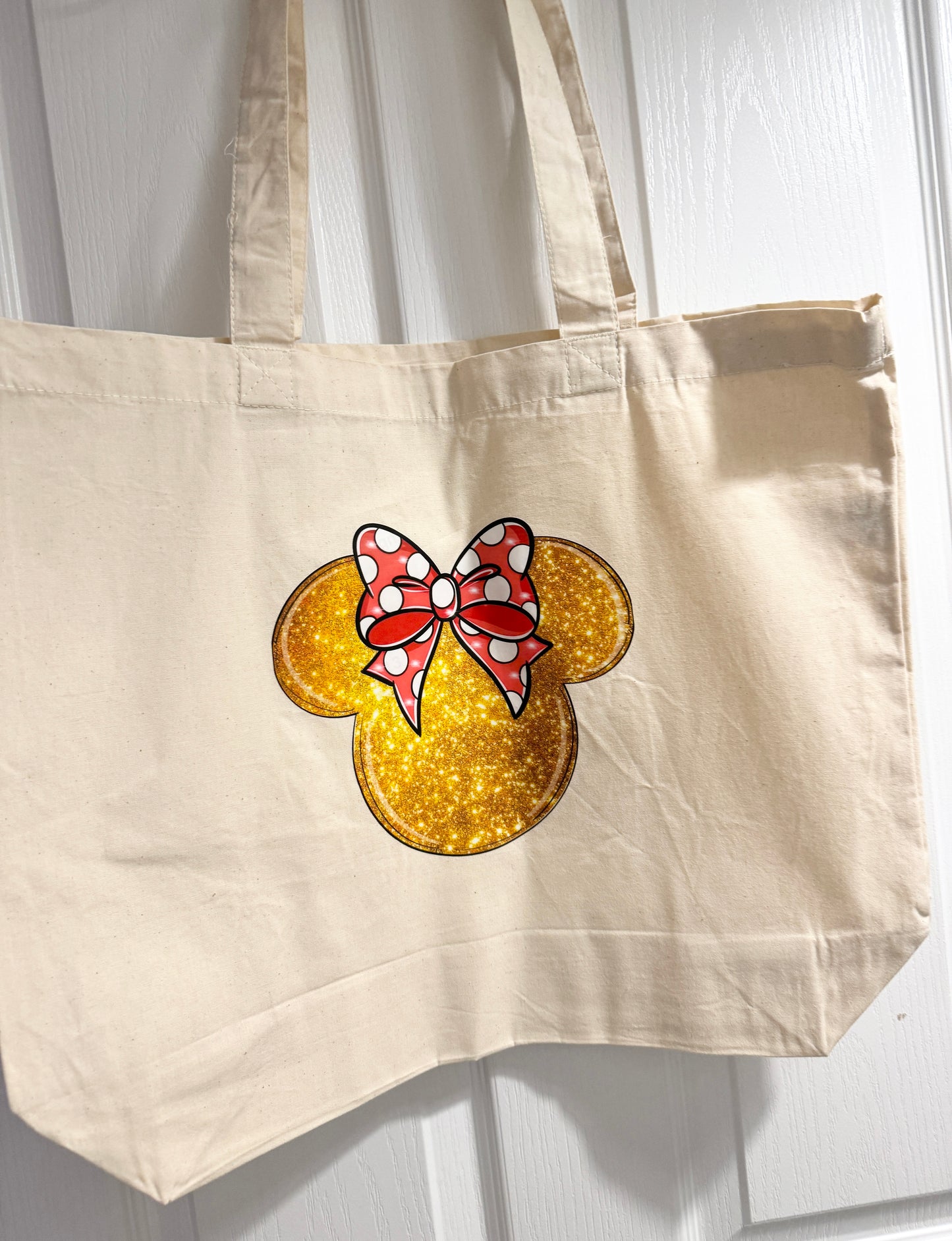 Gold Glitter Mouse Head Pouch