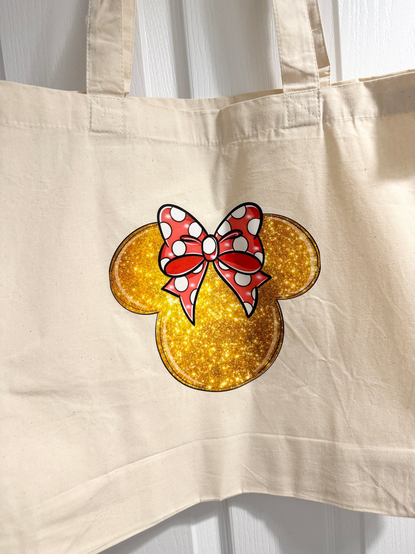 Gold Glitter Mouse Head Pouch