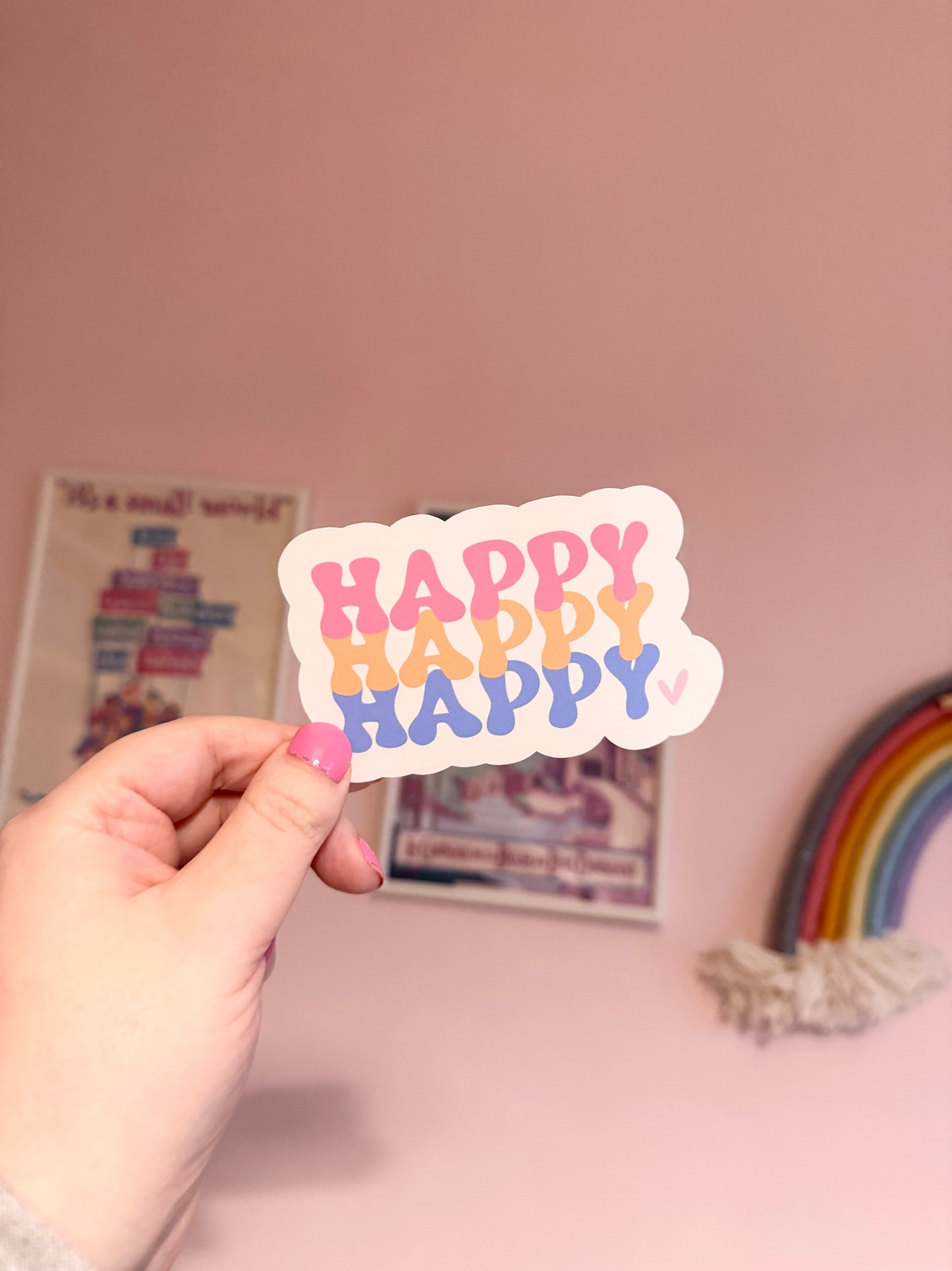 Happy Happy Happy Vinyl Sticker