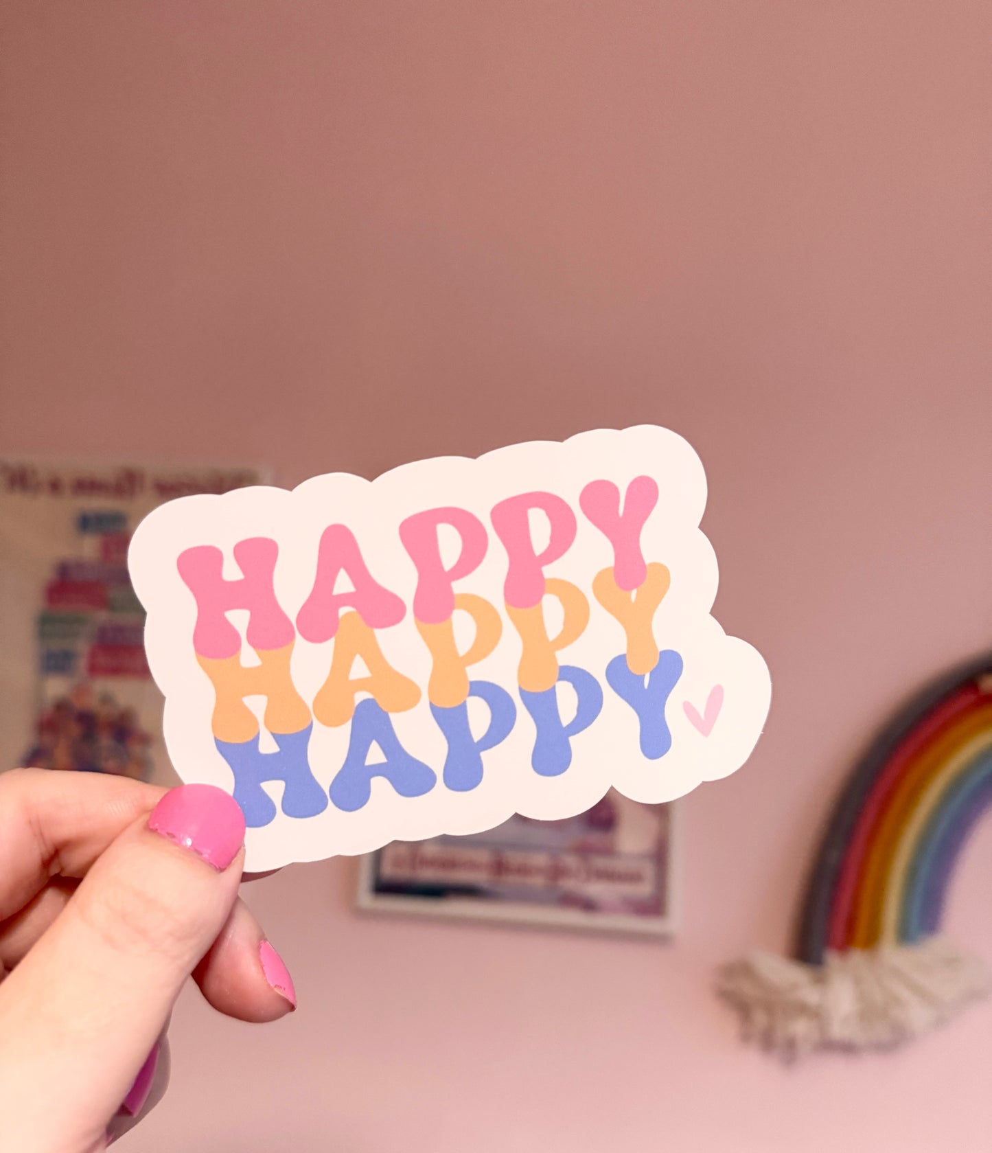 Happy Happy Happy Vinyl Sticker