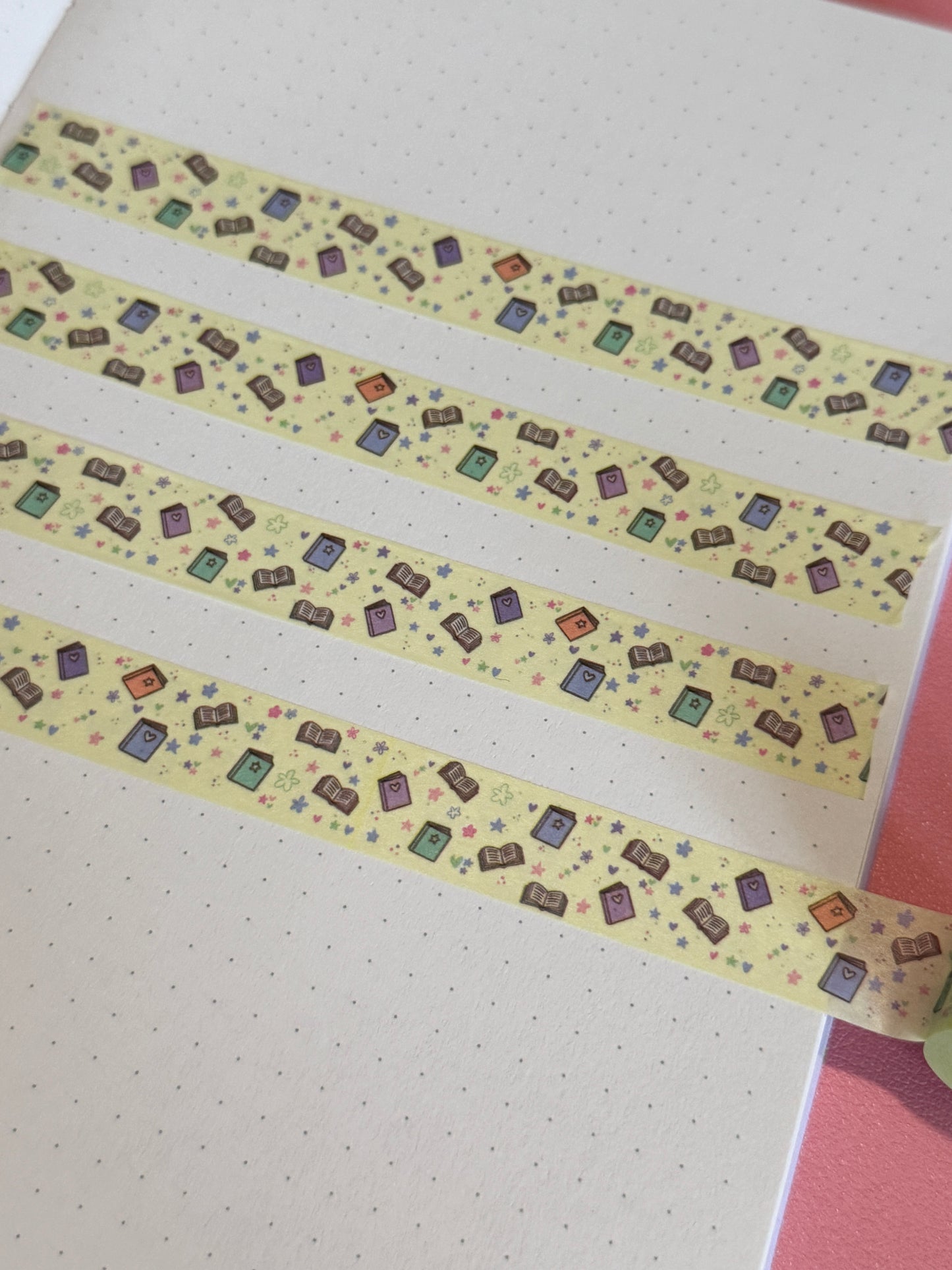 15mm Pastel Book Icons Washi Tape