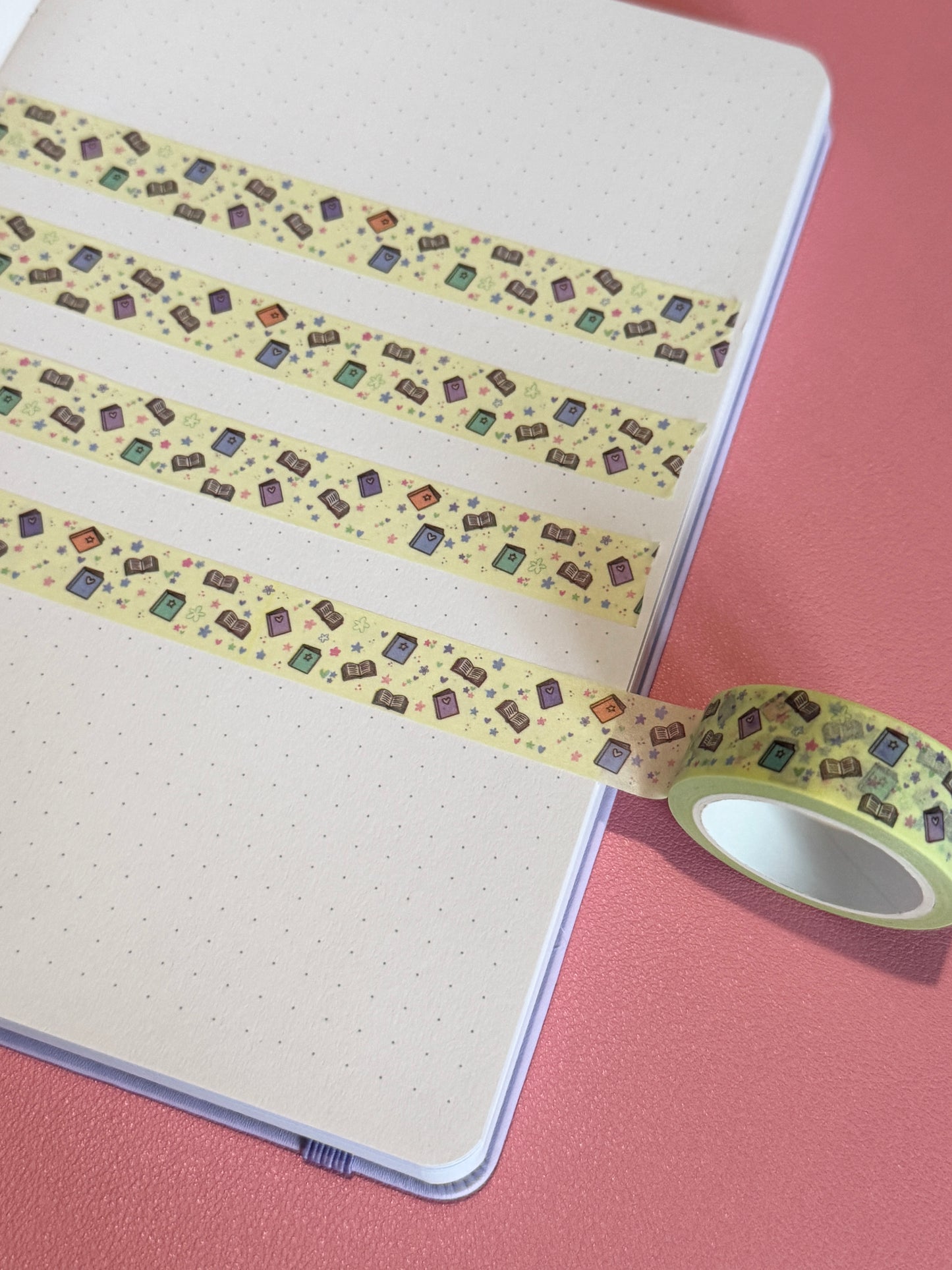 15mm Pastel Book Icons Washi Tape