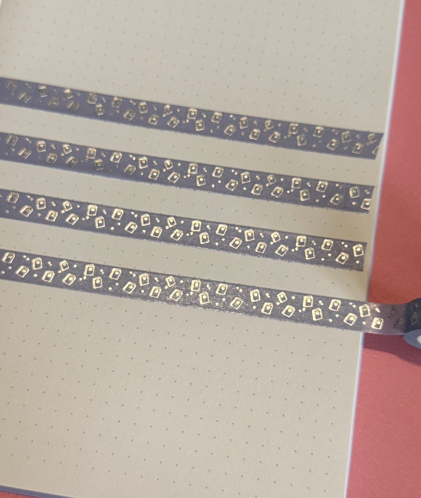 10mm Foiled Book Icons Washi Tape