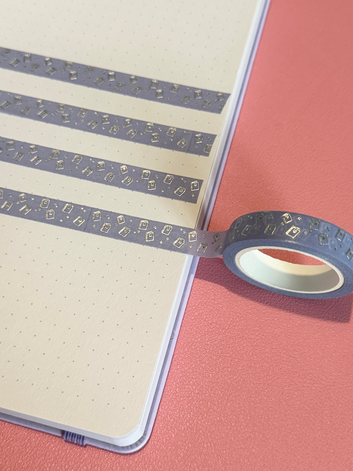 10mm Foiled Book Icons Washi Tape
