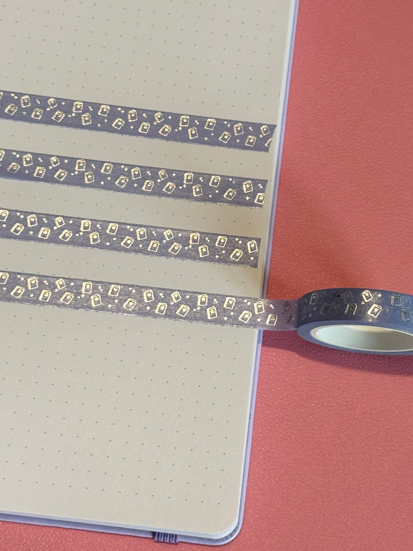 10mm Foiled Book Icons Washi Tape
