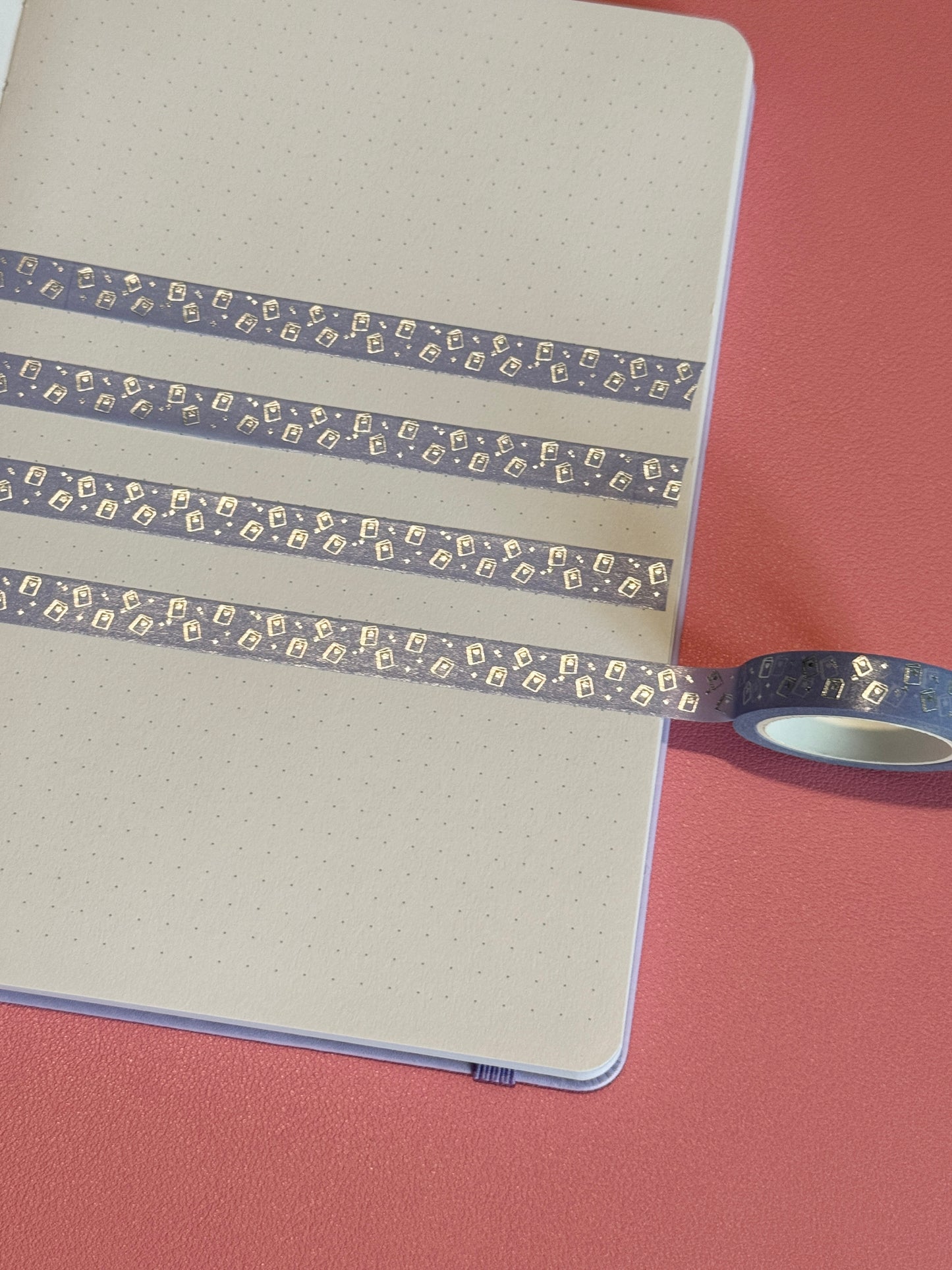 10mm Foiled Book Icons Washi Tape