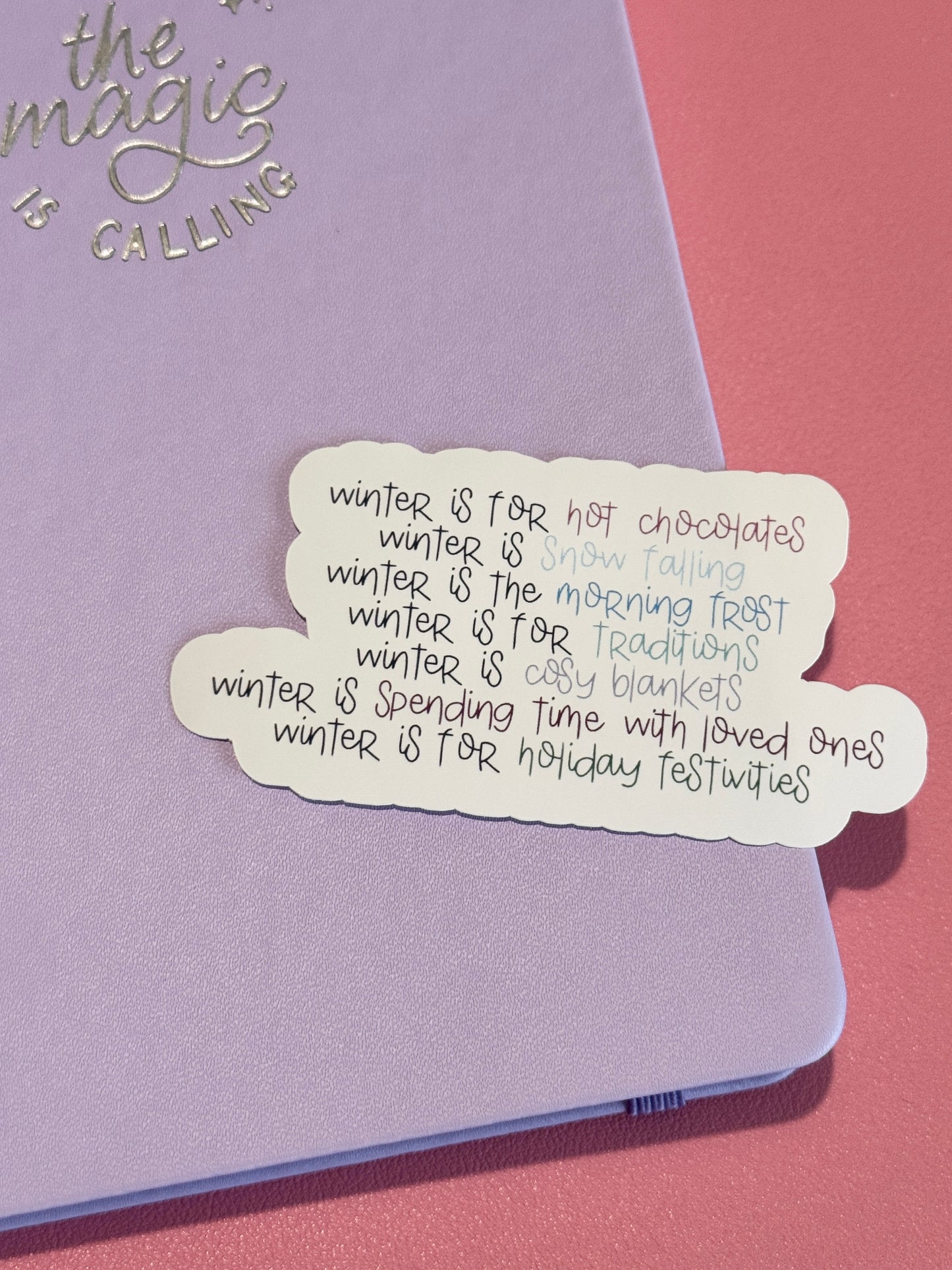 'Winter Is For...' Vinyl Sticker