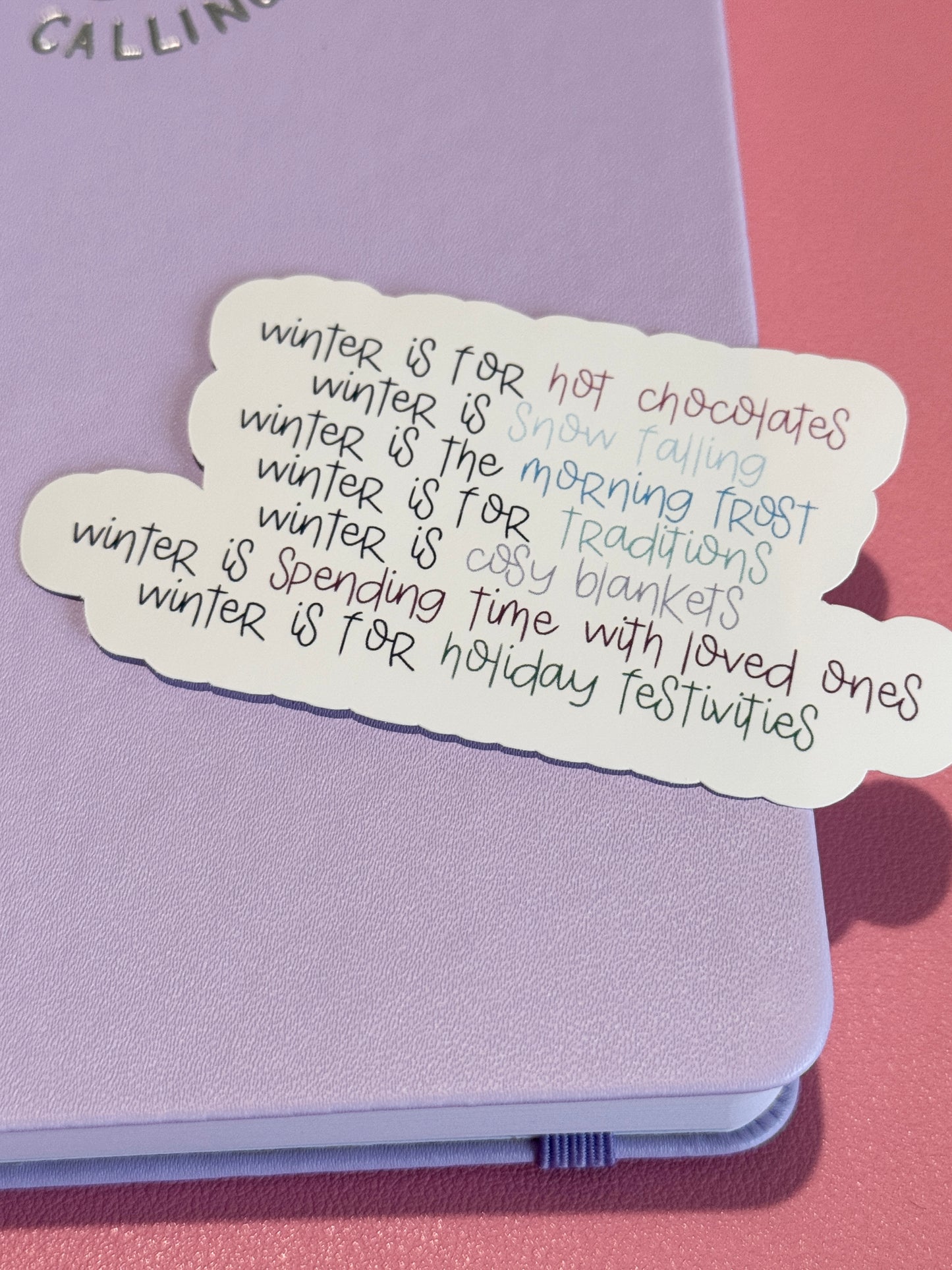 'Winter Is For...' Vinyl Sticker