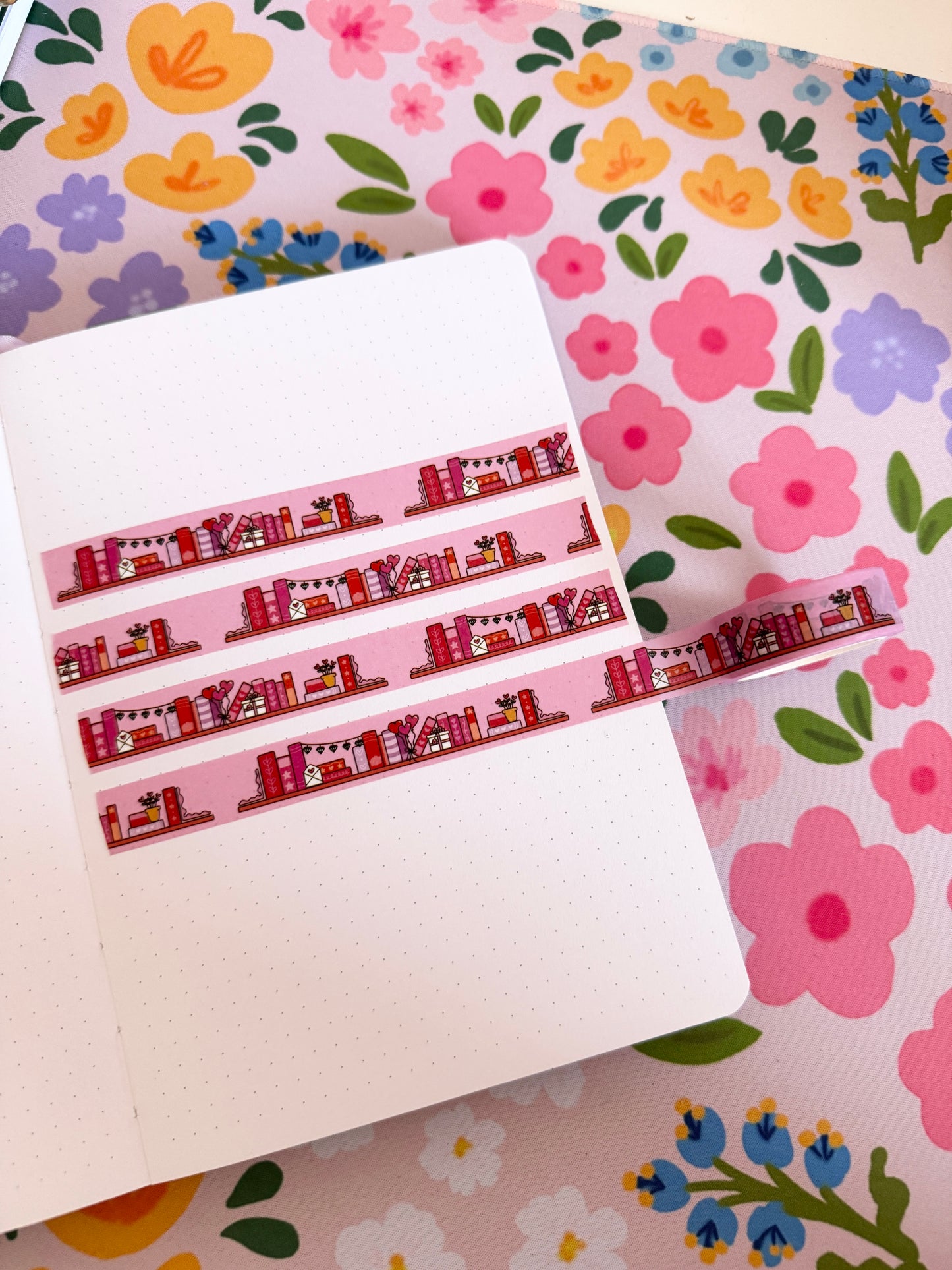 15mm Love Story Bookshelf Washi Tape