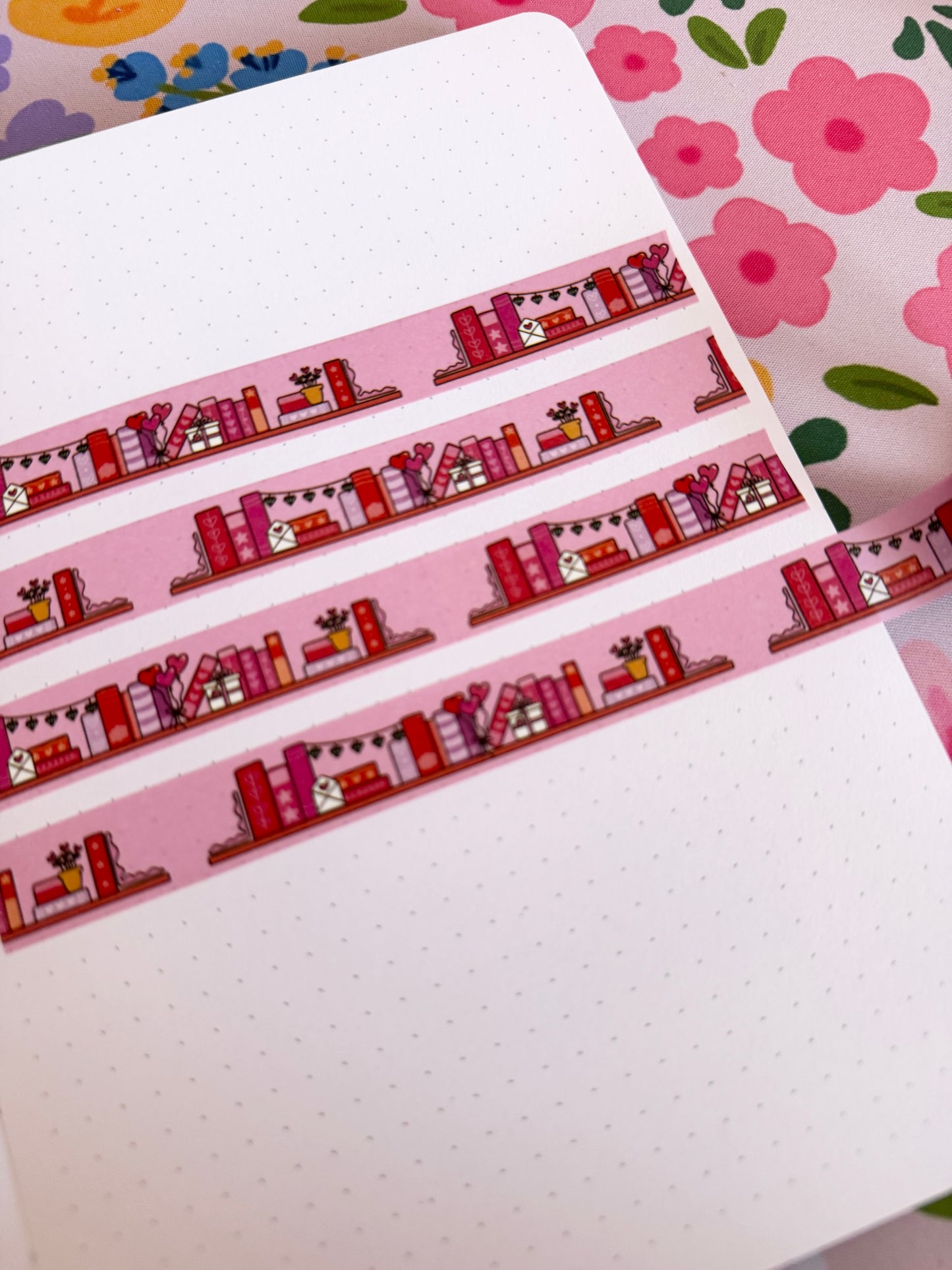 15mm Love Story Bookshelf Washi Tape