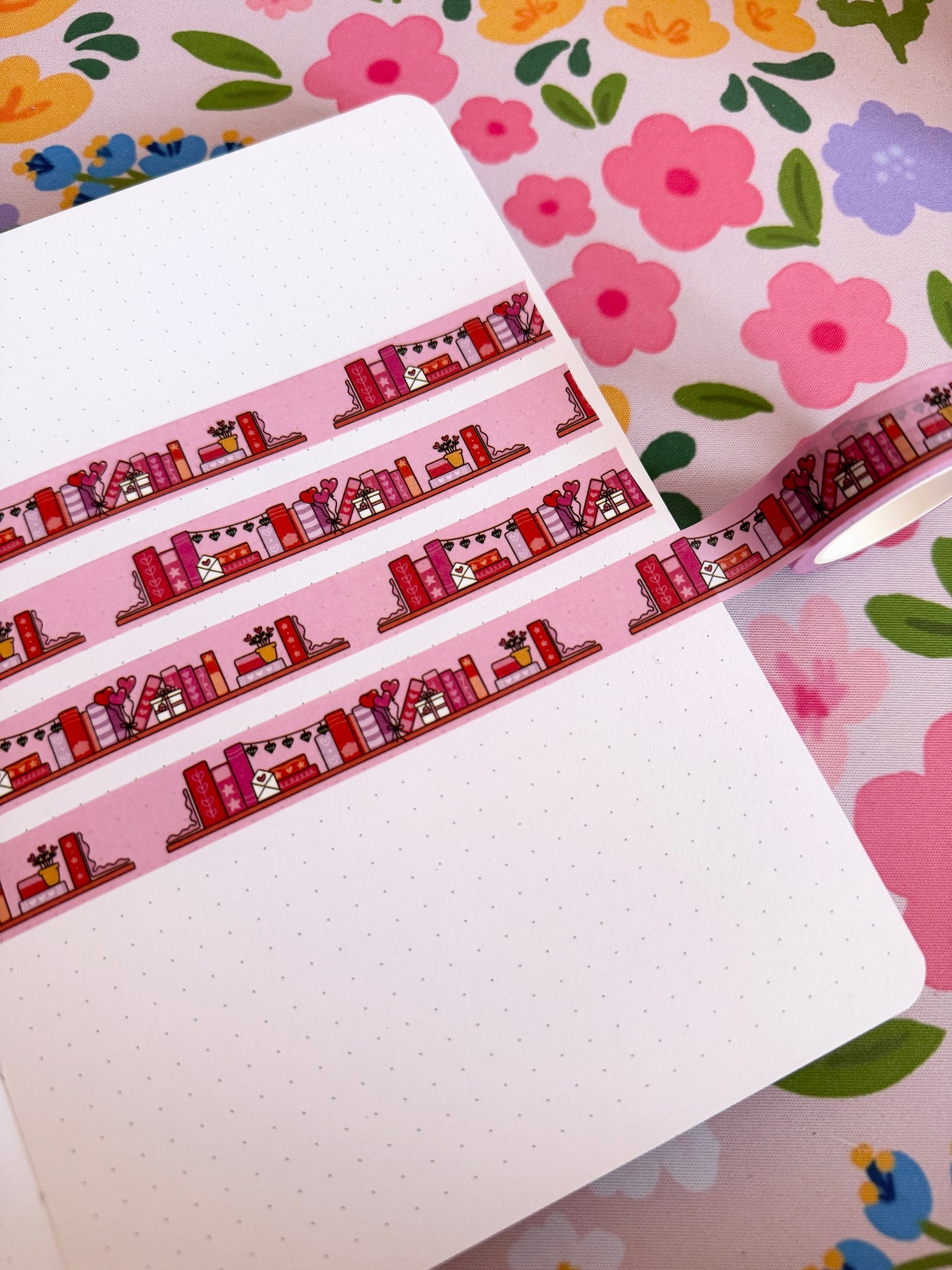 15mm Love Story Bookshelf Washi Tape